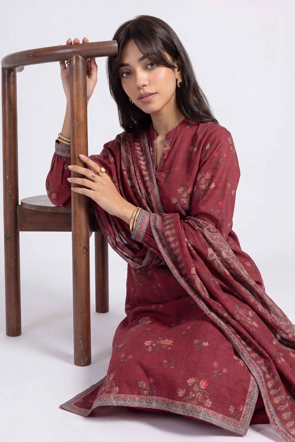 3 Piece - Printed Suit - U3P-NISHA26WV1-81