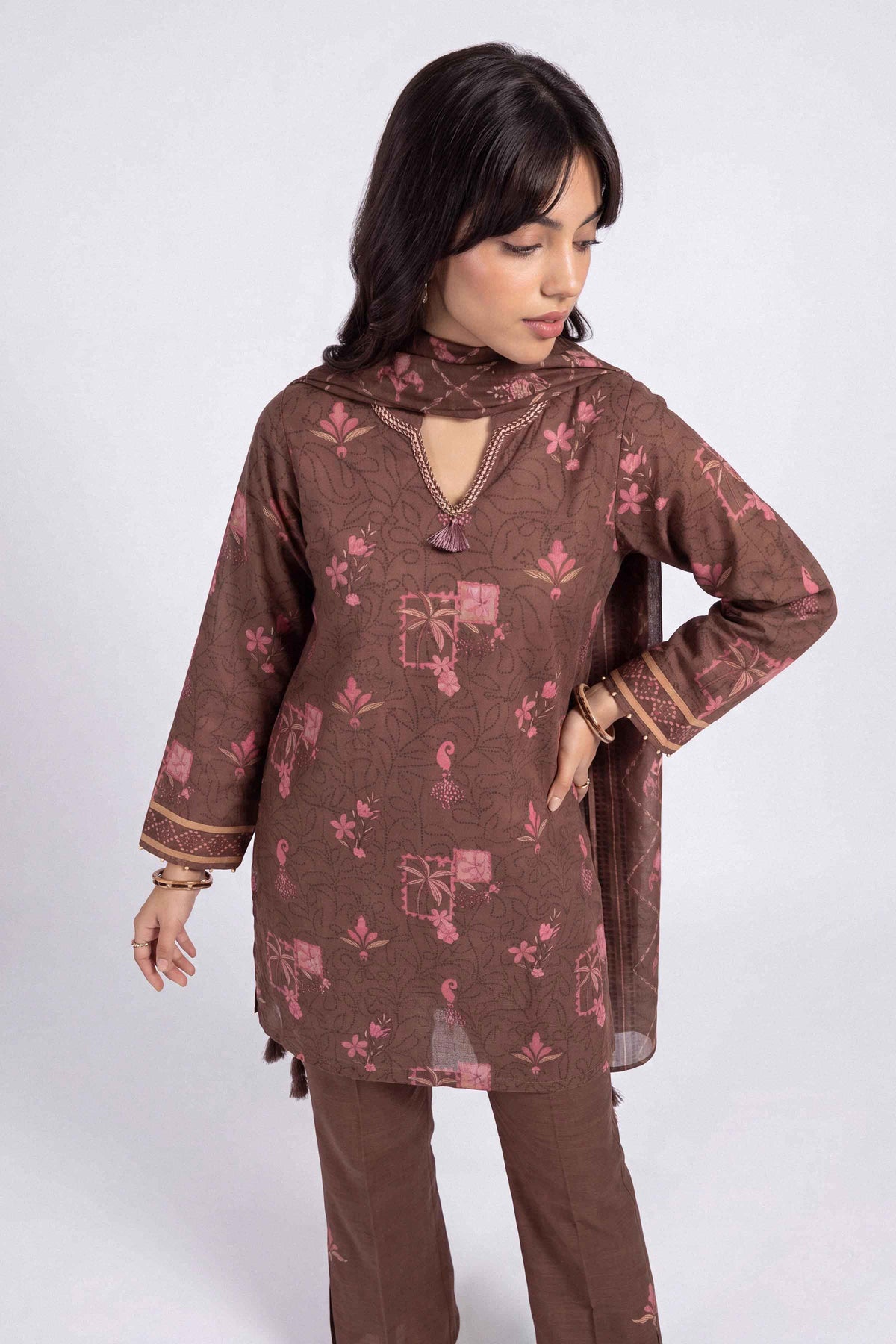 3 Piece - Printed Suit - U3P-NISHA26WV1-85