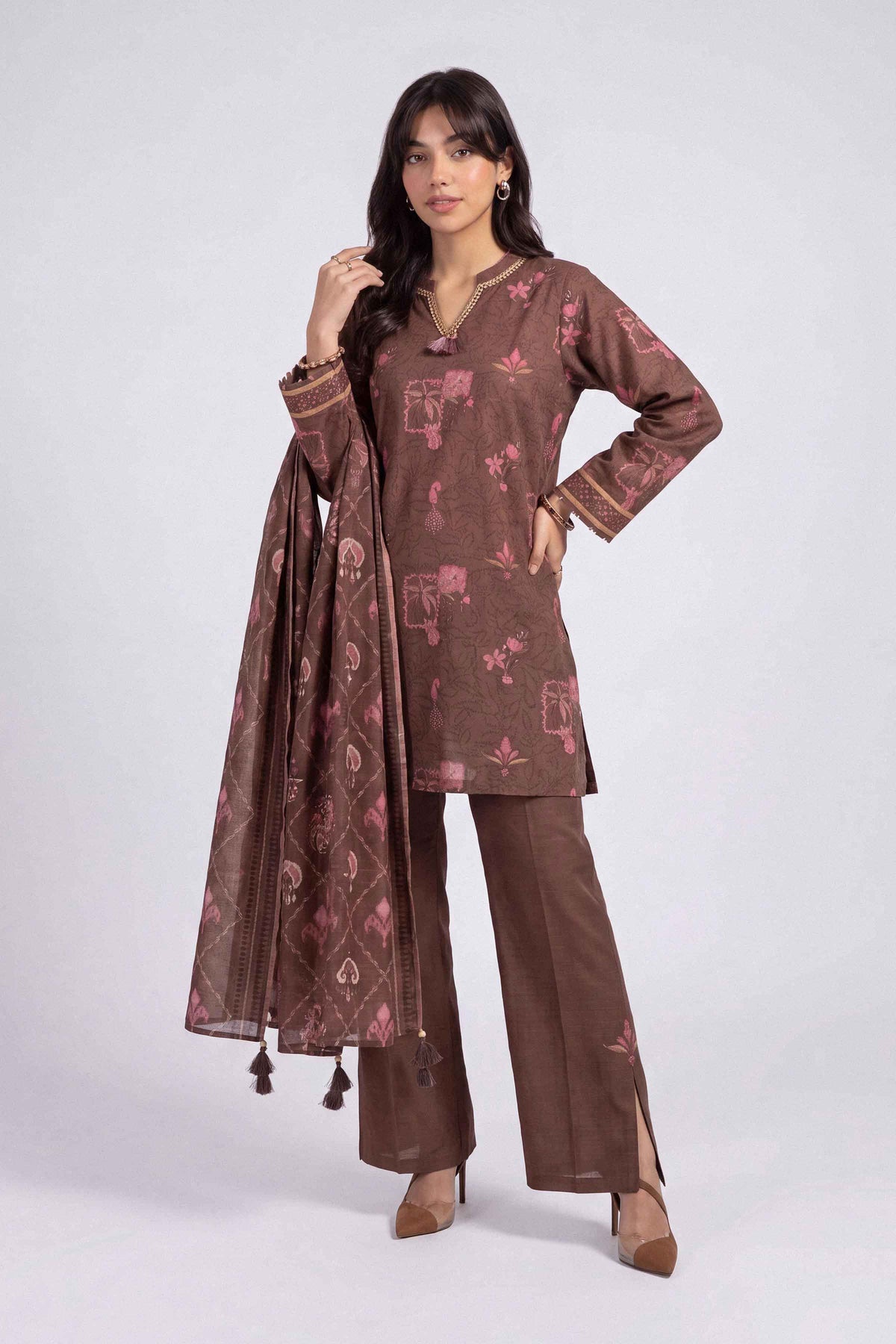 3 Piece - Printed Suit - U3P-NISHA26WV1-85