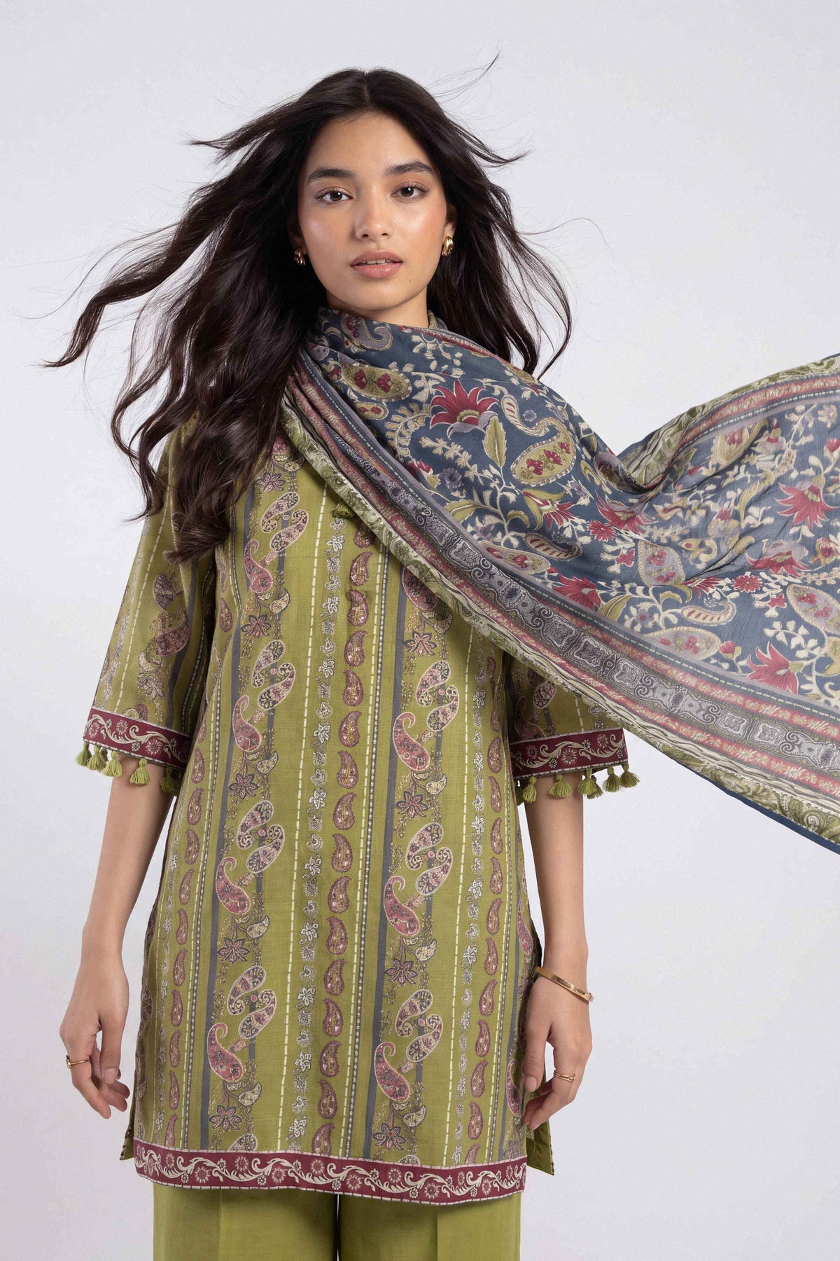 3 Piece - Printed Suit - U3P-NISHA26WV1-86