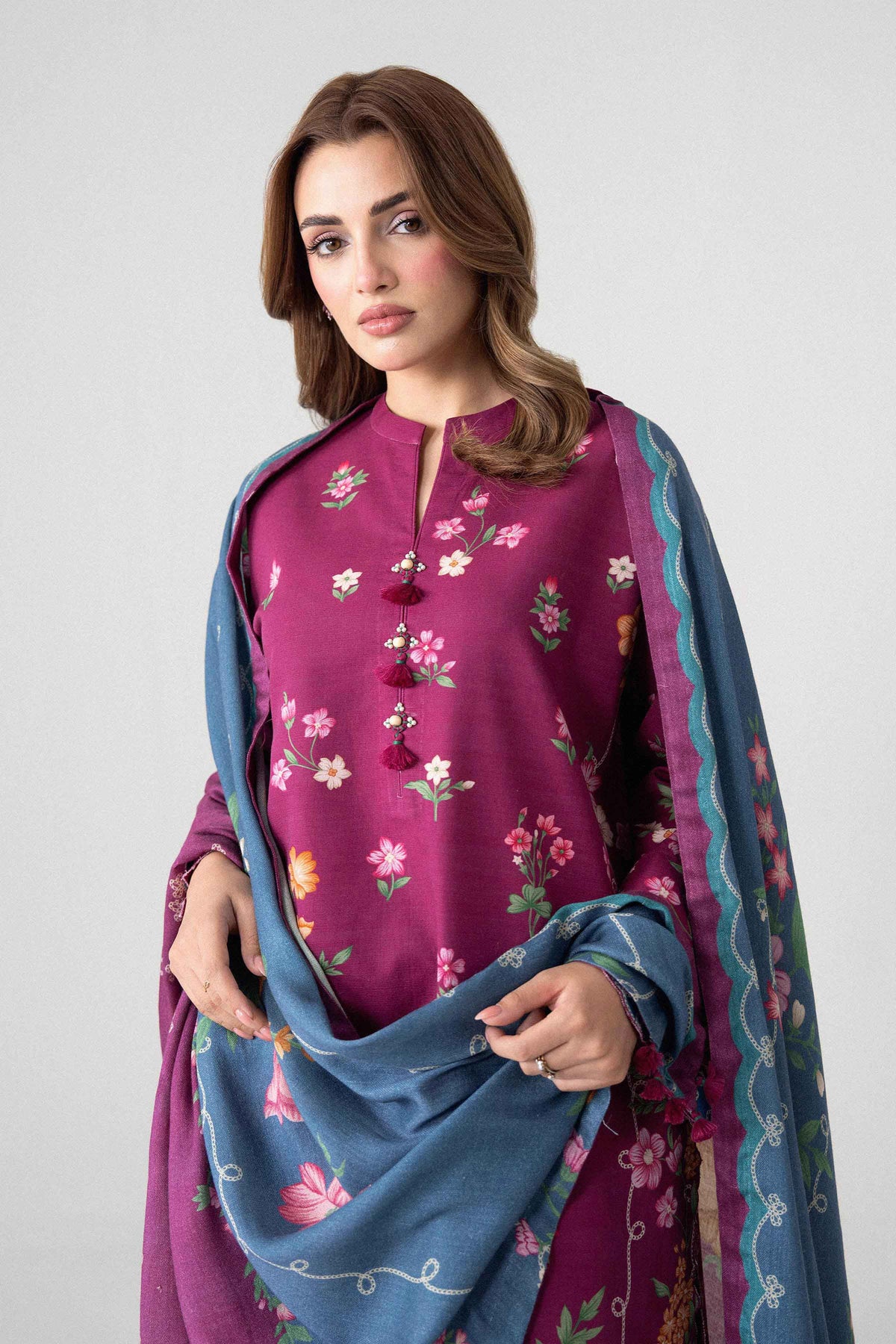 3 Piece - Digital Printed Suit - U3P-NISHA26WV1-91