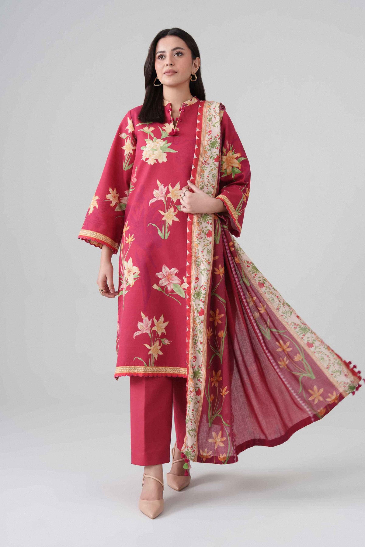 3 Piece - Digital Printed Suit - U3P-NISHA26WV1-93