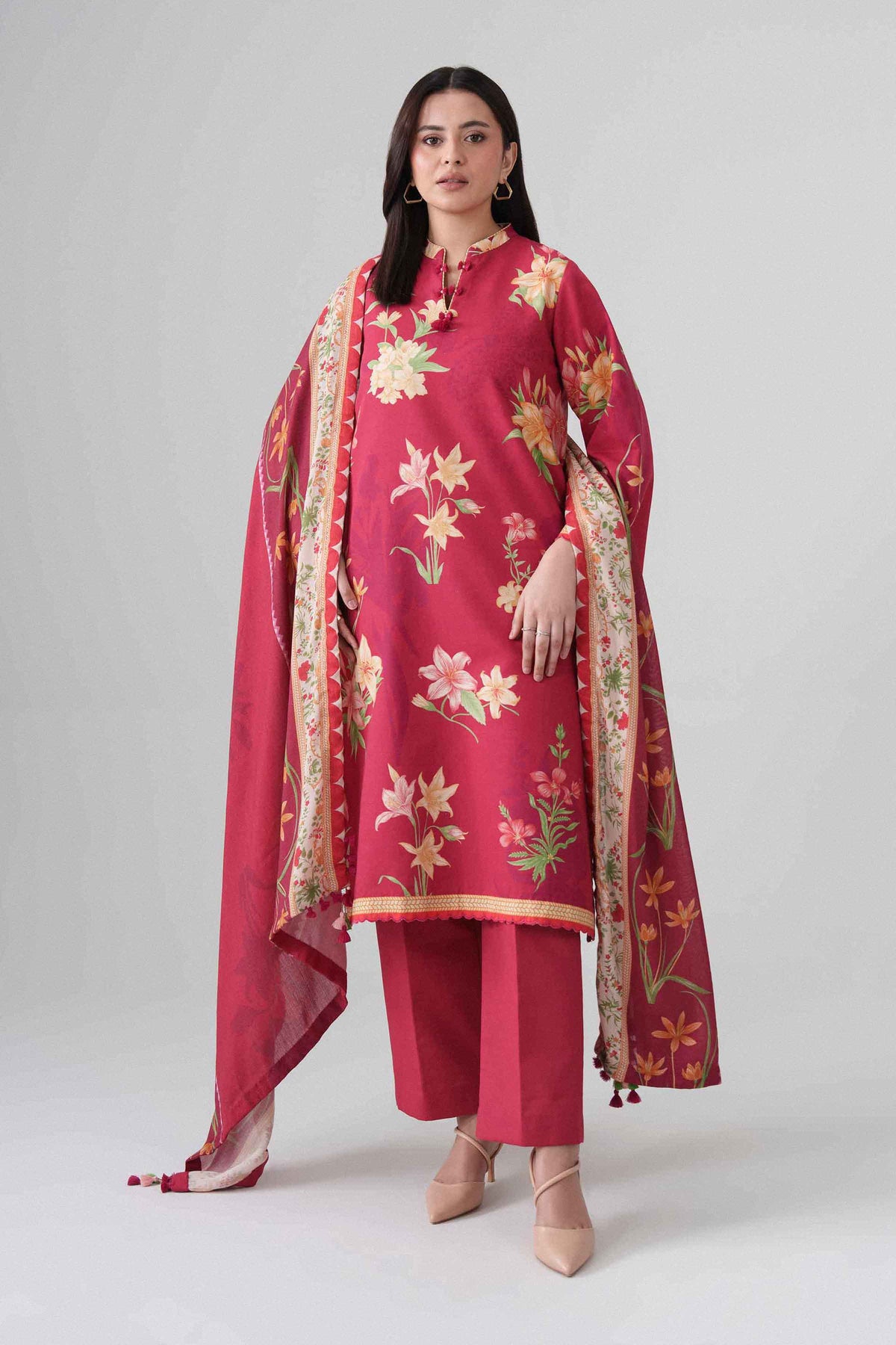 3 Piece - Digital Printed Suit - U3P-NISHA26WV1-93