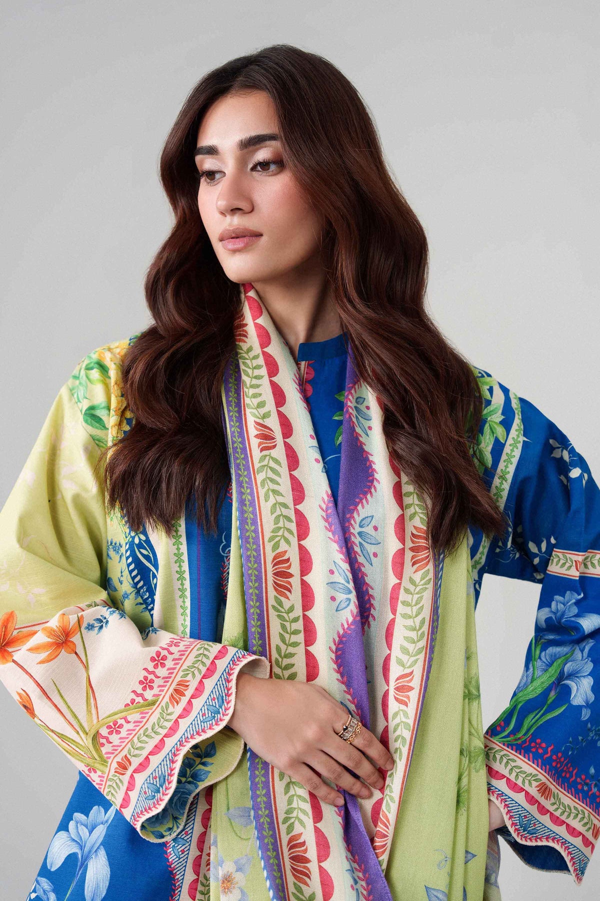 3 Piece - Digital Printed Suit - U3P-NISHA26WV1-94
