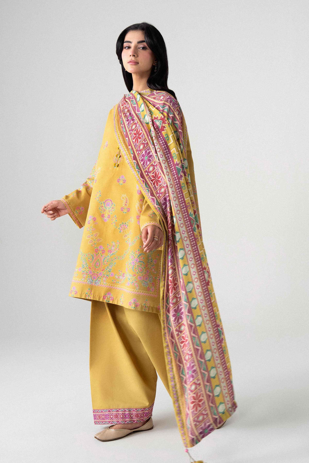 3 Piece - Digital Printed Suit - U3P-NISHA26WV1-95