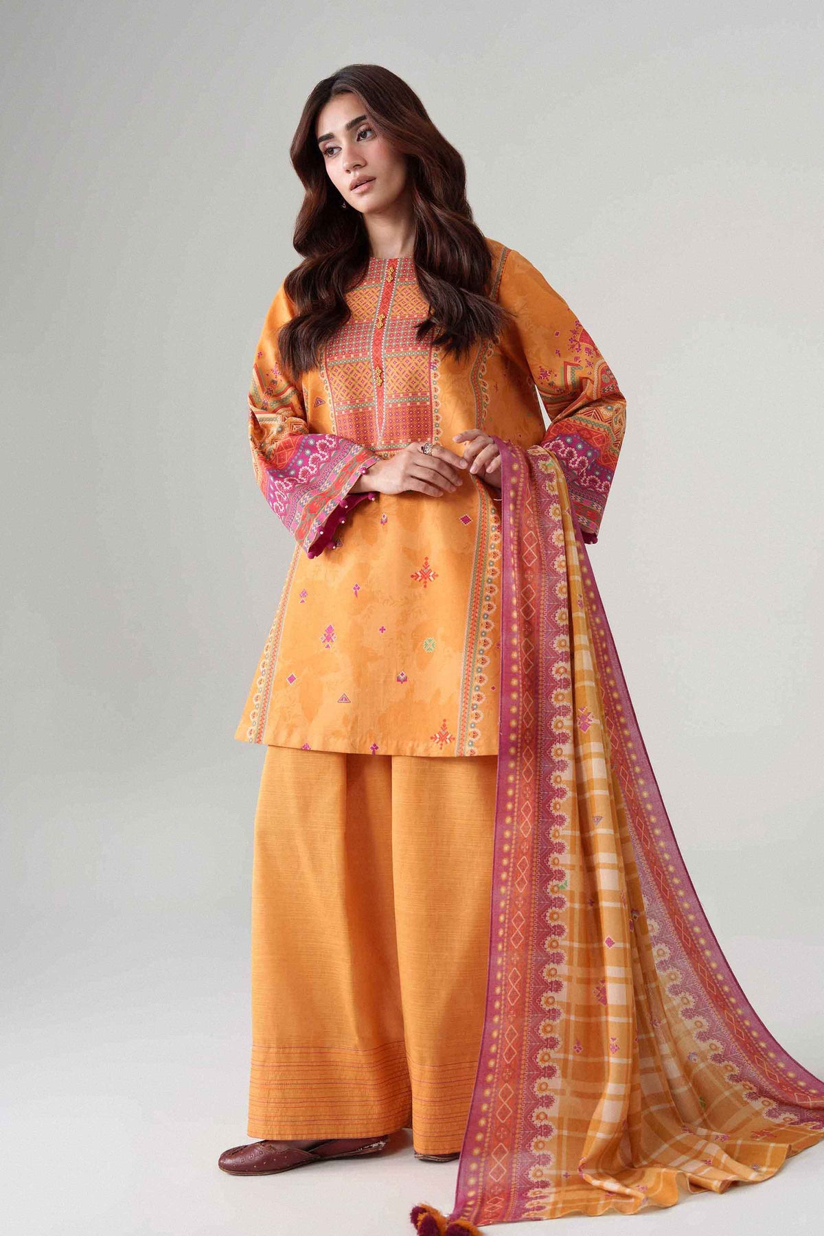 3 Piece - Digital Printed Suit - U3P-NISHA26WV1-96