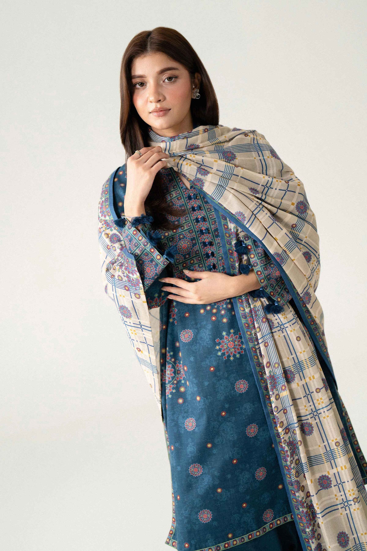 3 Piece - Digital Printed Suit - U3P-NISHA26WV1-98