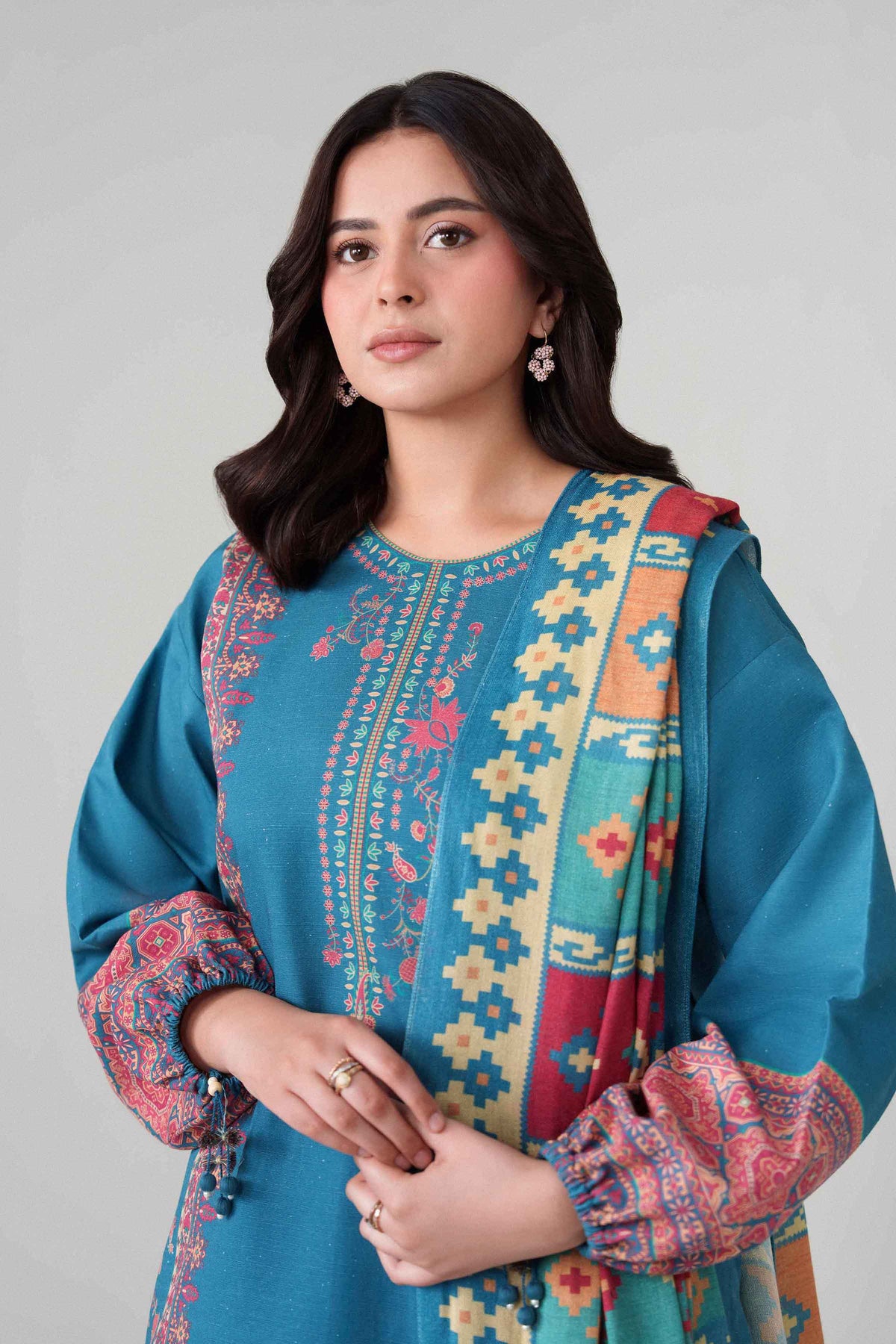 3 Piece - Digital Printed Suit - U3P-NISHA26WV1-99