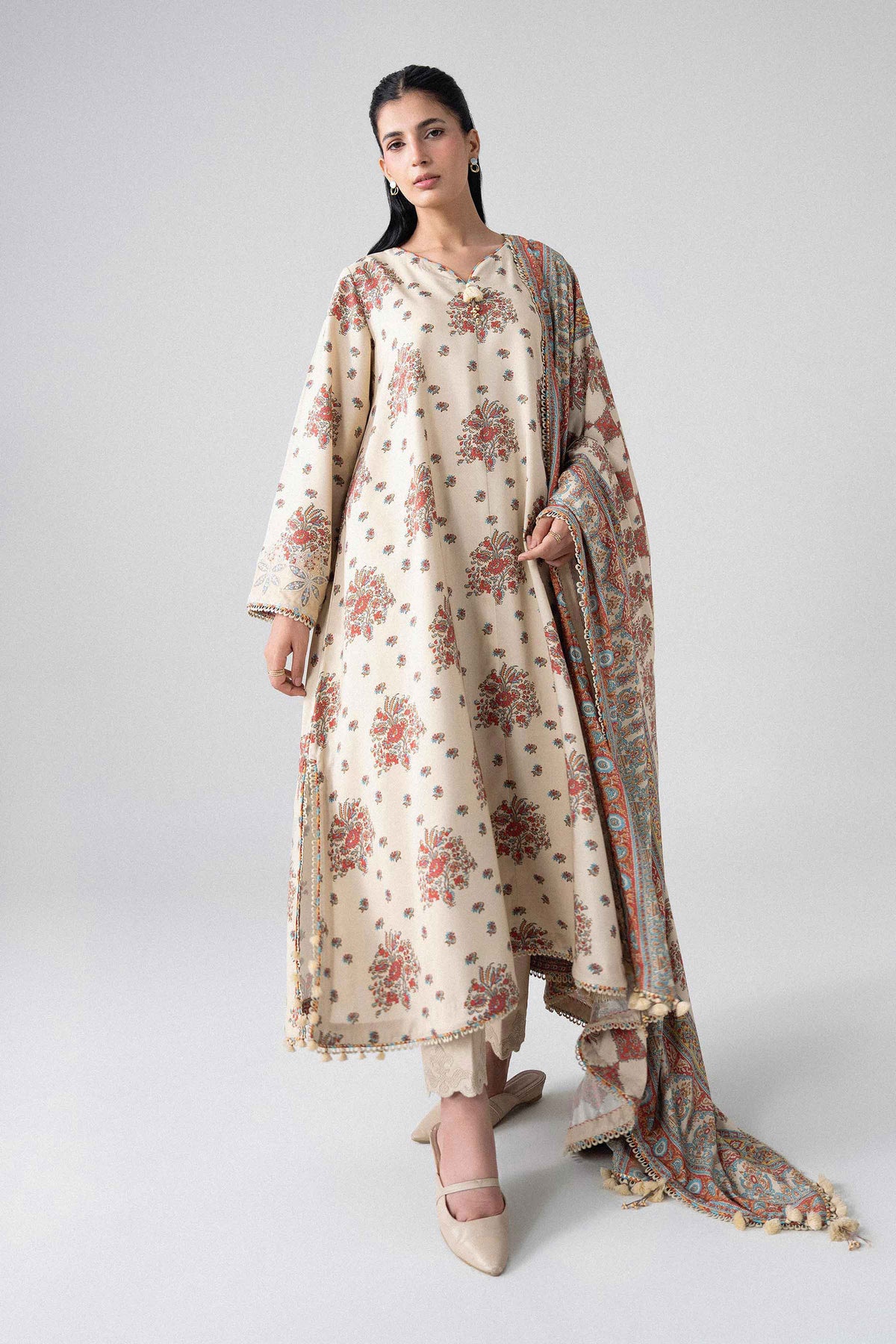 3 Piece - Printed Embroidered Suit - U3PE-NISHA26WV1-1 for Women - Unstitched Collection | Nishat | Shop Online