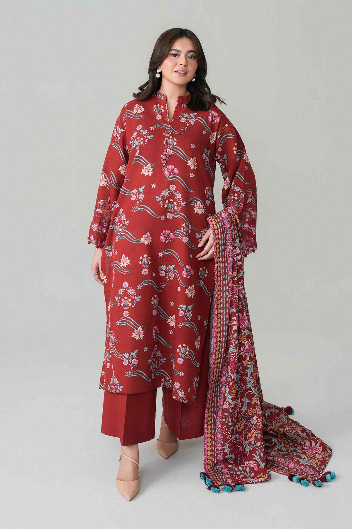 3 Piece - Printed Embroidered Suit - U3PE-NISHA26WV1-103