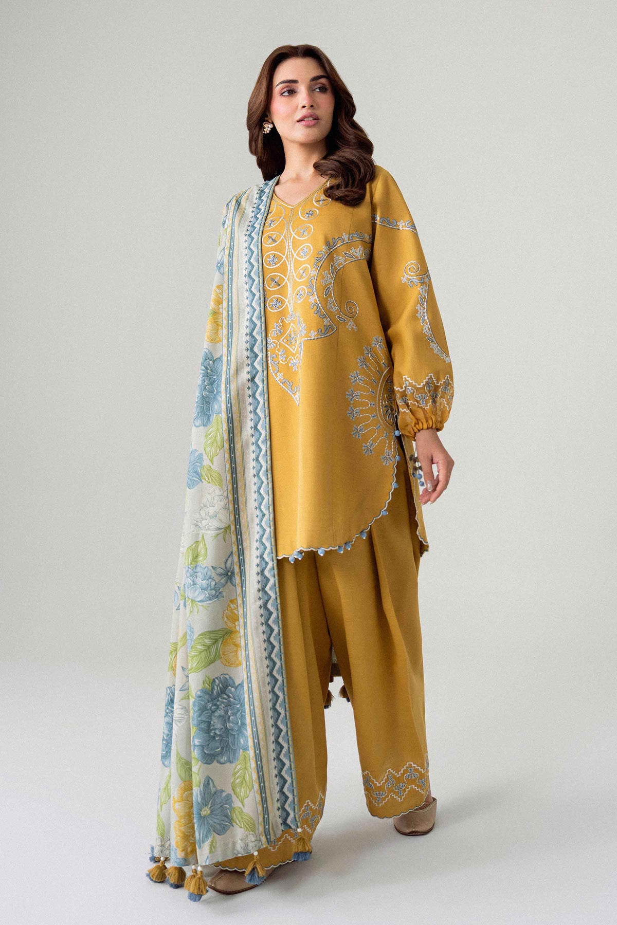 3 Piece - Printed Embroidered Suit - U3PE-NISHA26WV1-106