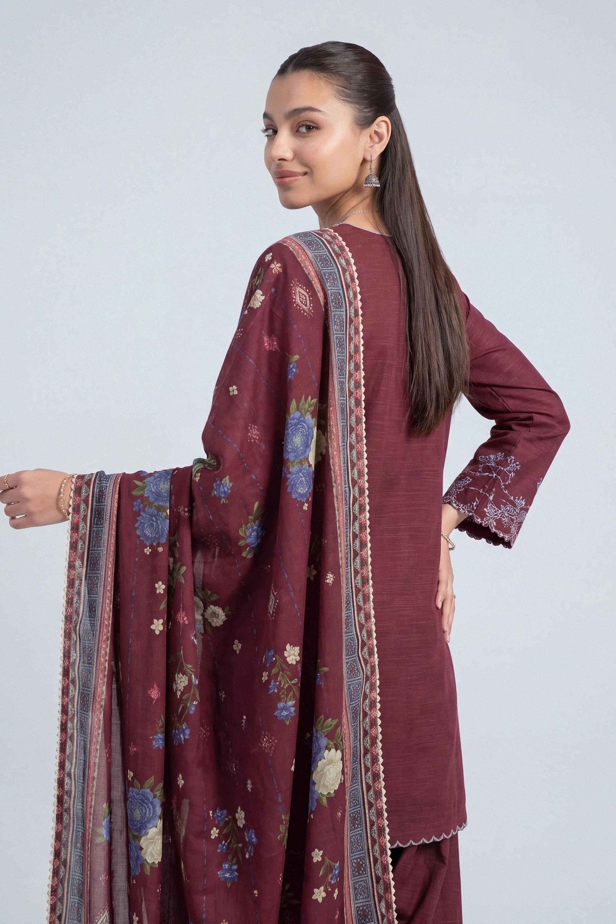 3 Piece - Printed Embroidered Suit - U3PE-NISHA26WV1-109