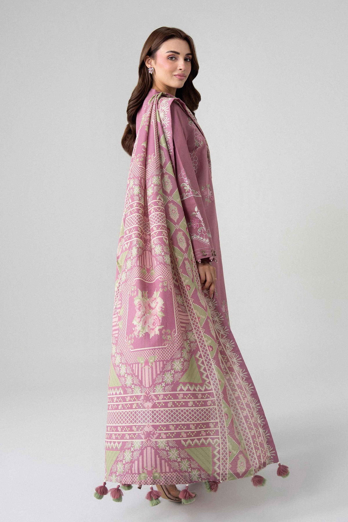 3 Piece - Printed Embroidered Suit - U3PE-NISHA26WV1-110