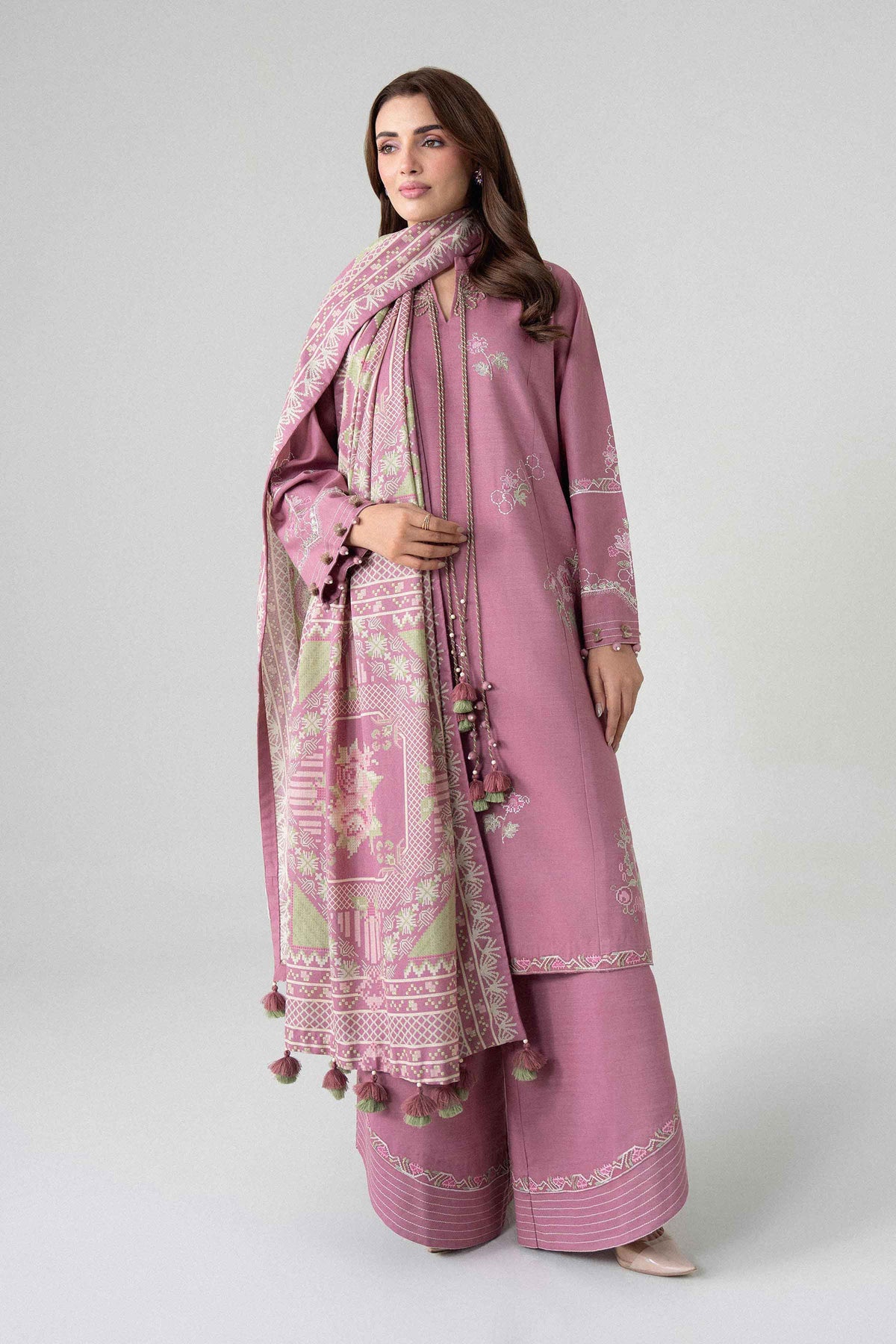 3 Piece - Printed Embroidered Suit - U3PE-NISHA26WV1-110