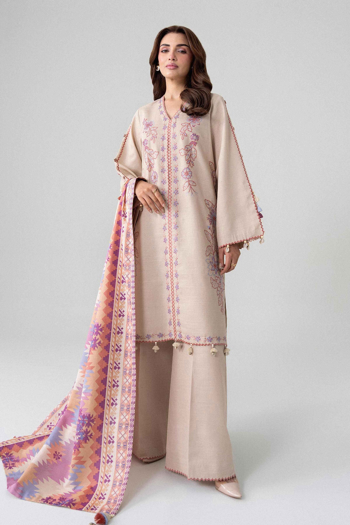 3 Piece - Printed Embroidered Suit - U3PE-NISHA26WV1-112