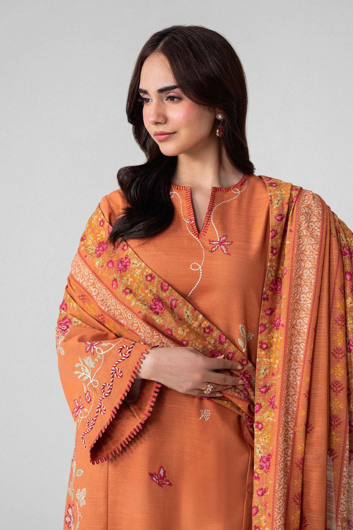 3 Piece - Printed Embroidered Suit - U3PE-NISHA26WV1-114