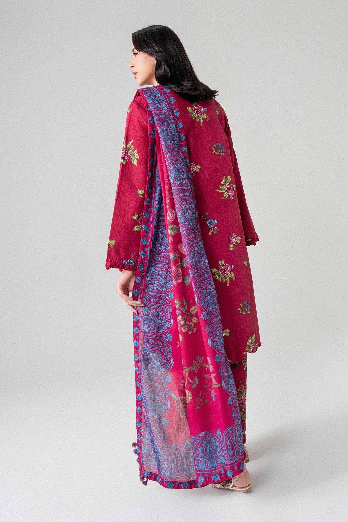 3 Piece - Digital Printed Embroidered Suit - U3PE-NISHA26WV1-116