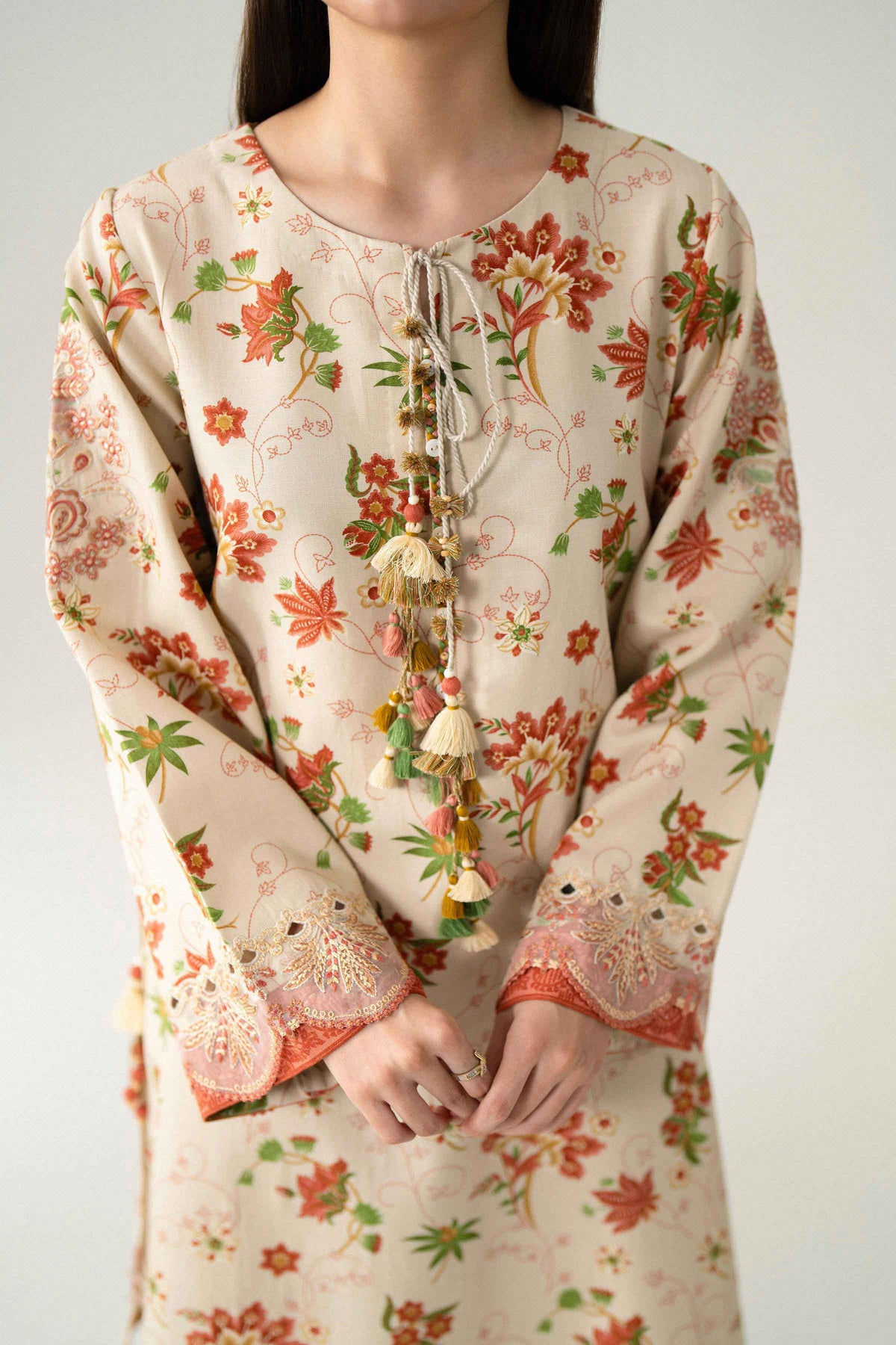 3 Piece - Digital Printed Embroidered Suit - U3PE-NISHA26WV1-119
