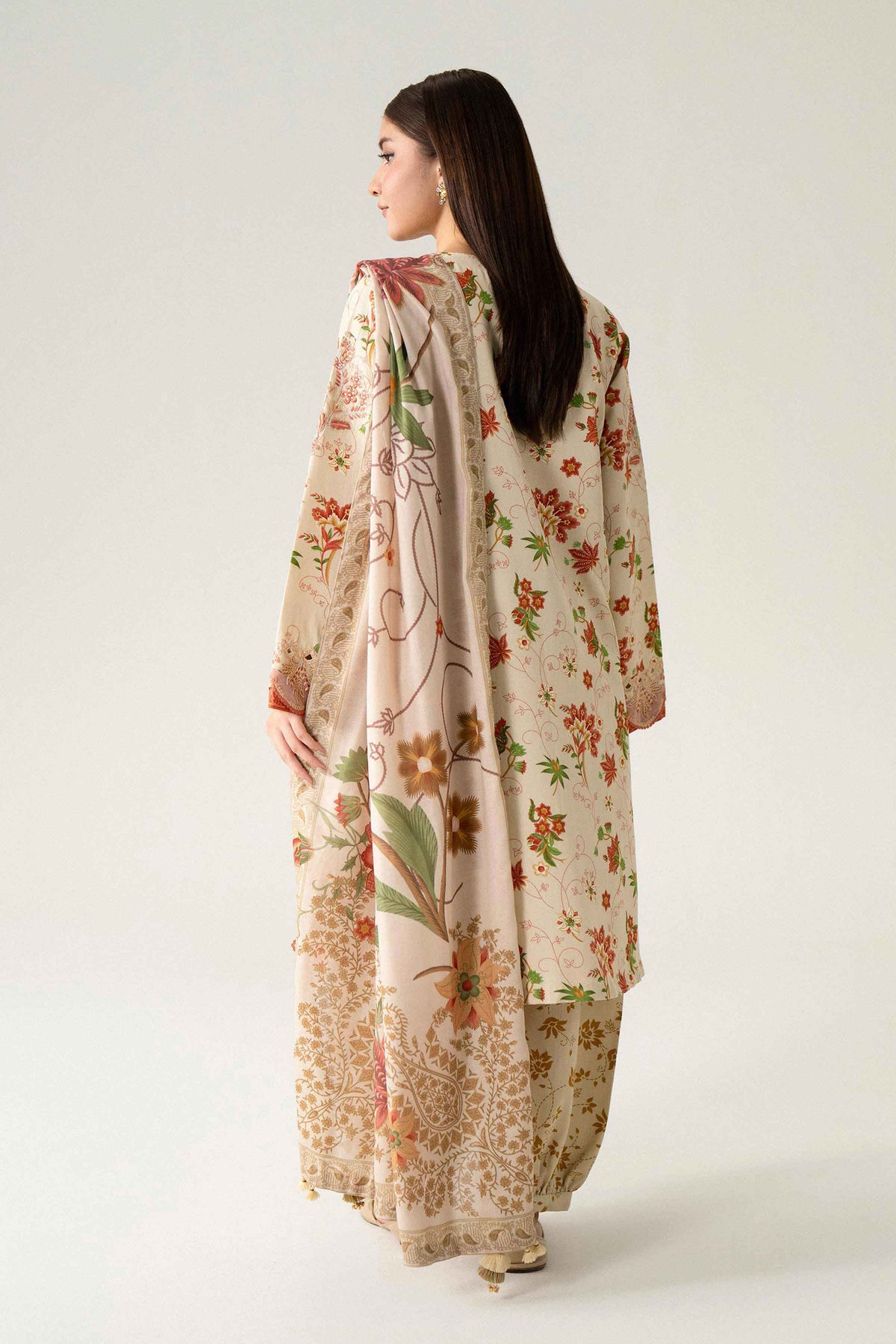 3 Piece - Digital Printed Embroidered Suit - U3PE-NISHA26WV1-119