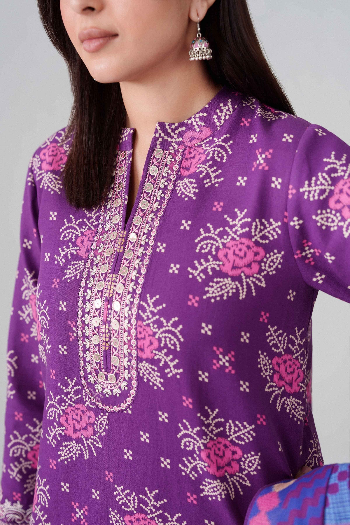 3 Piece - Printed Embroidered Suit - U3PE-NISHA26WV1-128