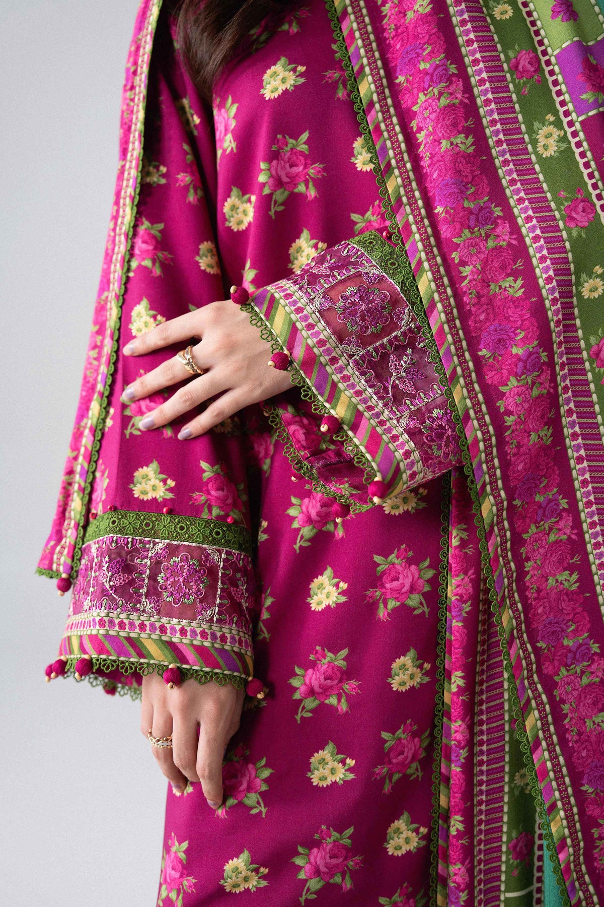 3 Piece - Printed Embroidered Suit - U3PE-NISHA26WV1-13 for Women - Unstitched Collection | Nishat | Shop Online