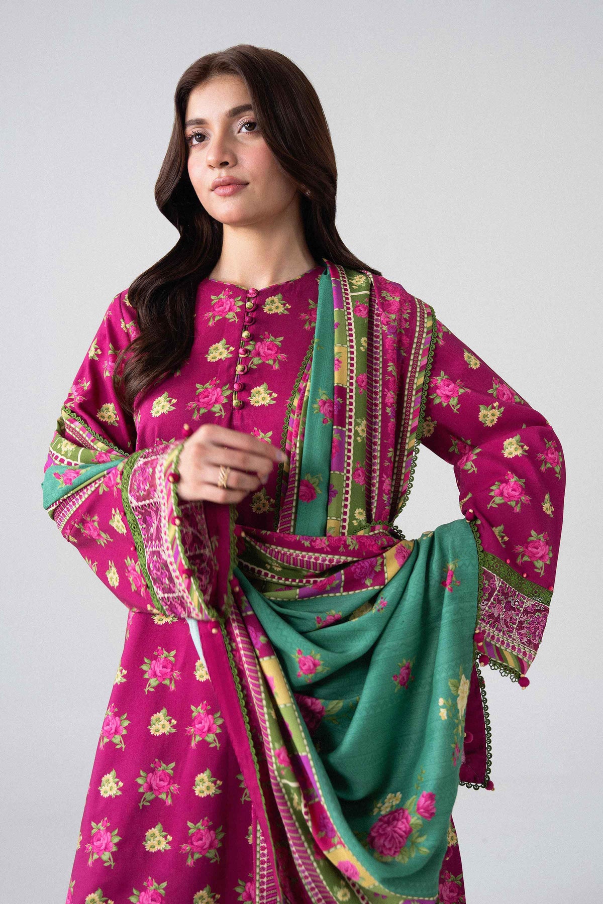 3 Piece - Printed Embroidered Suit - U3PE-NISHA26WV1-13 for Women - Unstitched Collection | Nishat | Shop Online