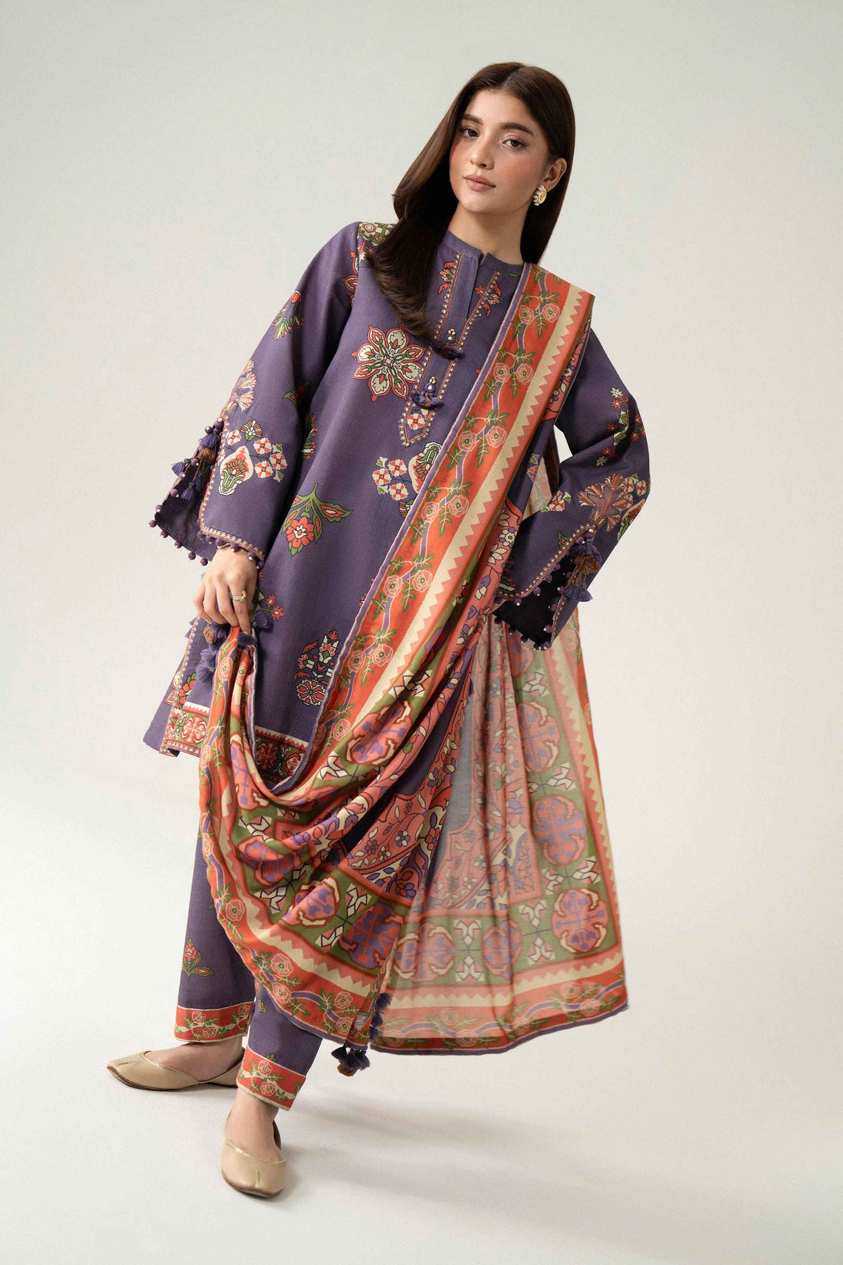 3 Piece - Printed Embroidered Suit - U3PE-NISHA26WV1-130