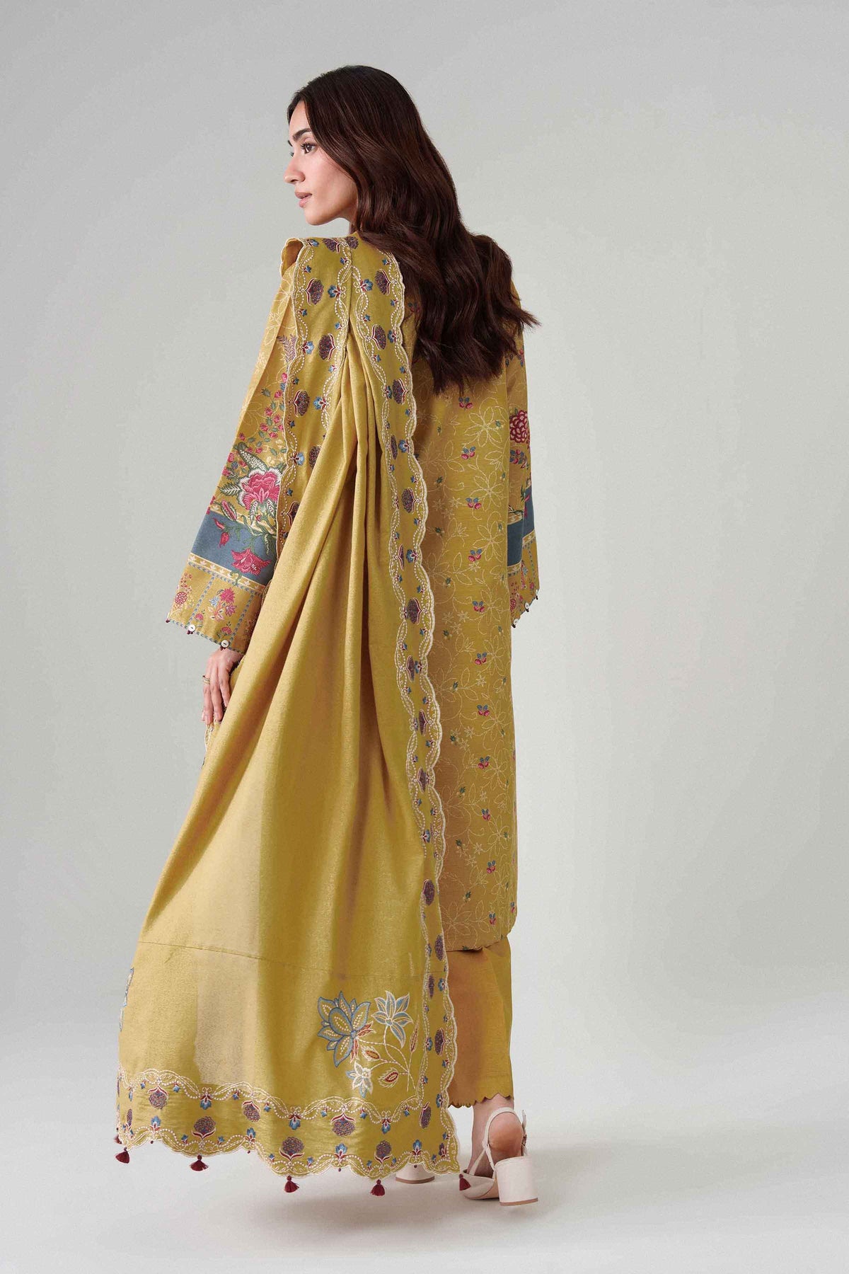 3 Piece - Digital Printed Embroidered Suit - U3PE-NISHA26WV1-152