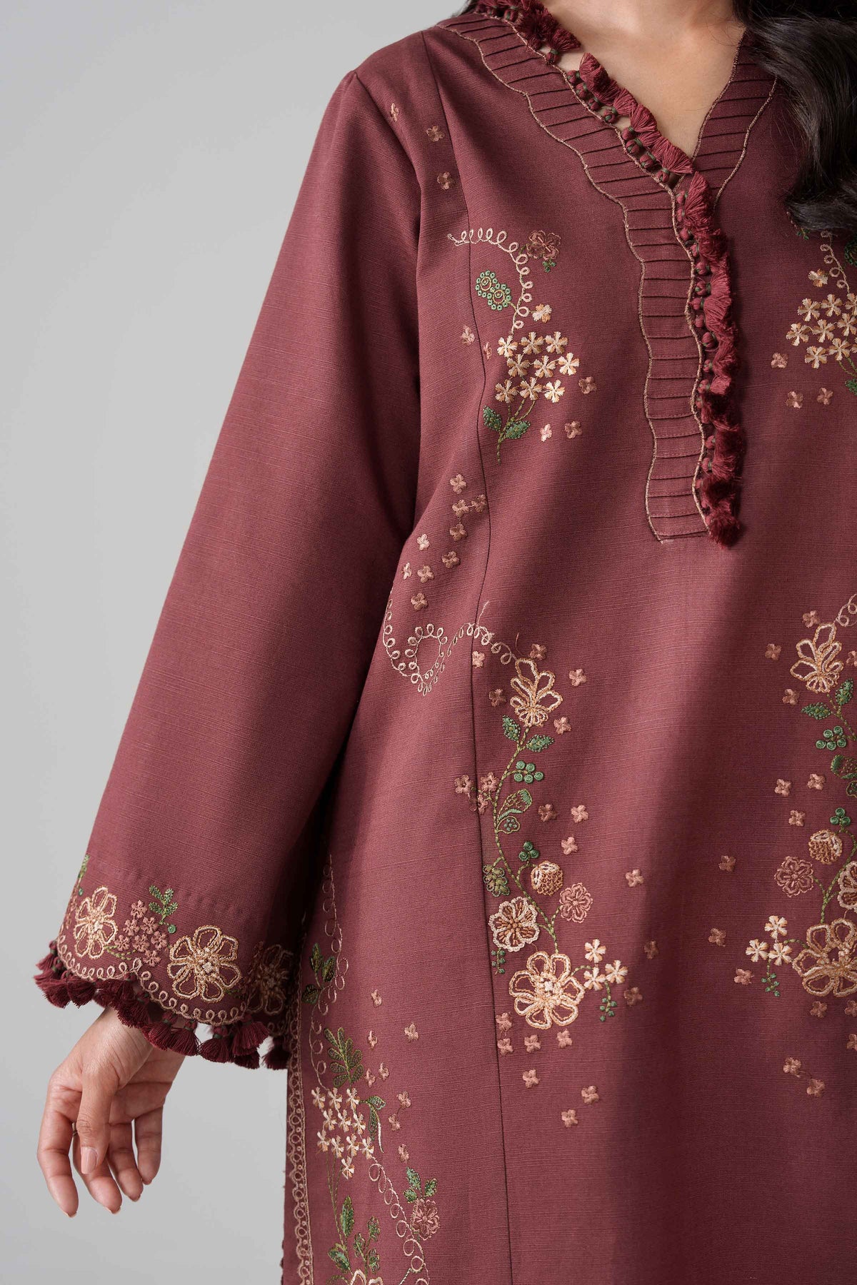 3 Piece - Digital Printed Embroidered Suit - U3PE-NISHA26WV1-157