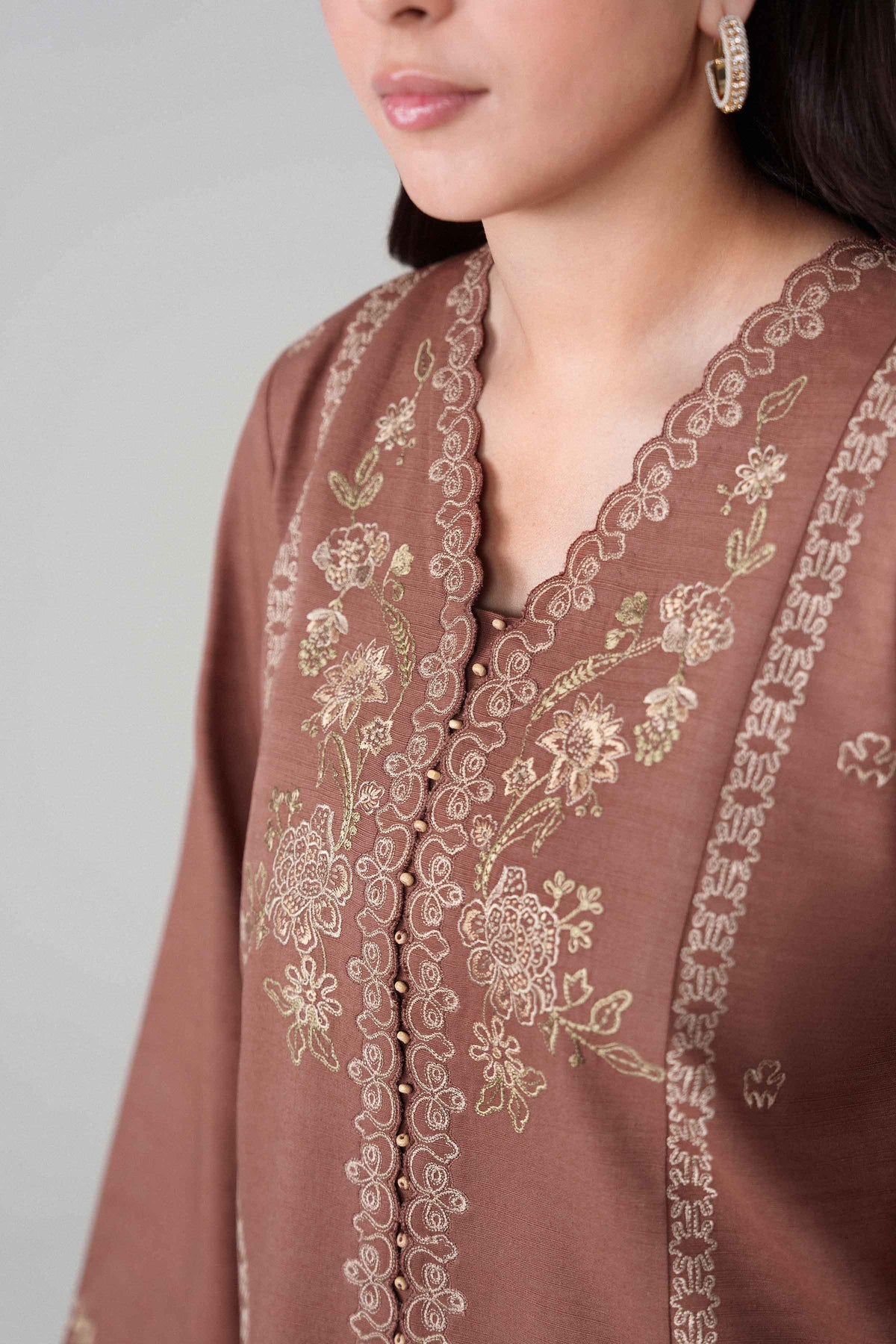 3 Piece - Digital Printed Embroidered Suit - U3PE-NISHA26WV1-159