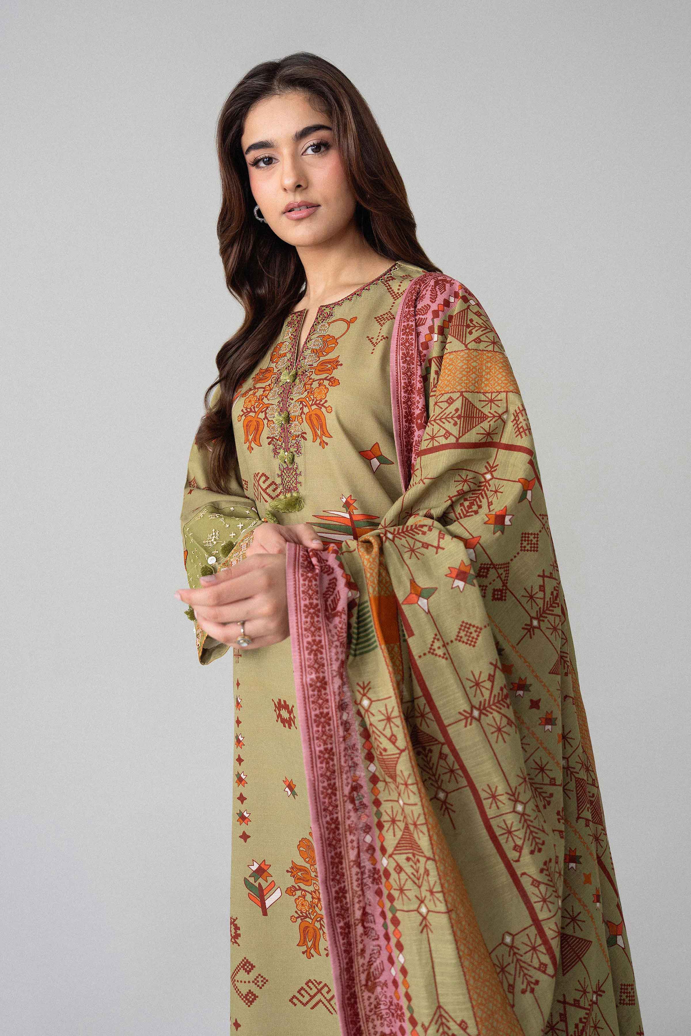 3 Piece - Printed Embroidered Suit - U3PE-NISHA26WV1-16 for Women - Unstitched Collection | Nishat | Shop Online
