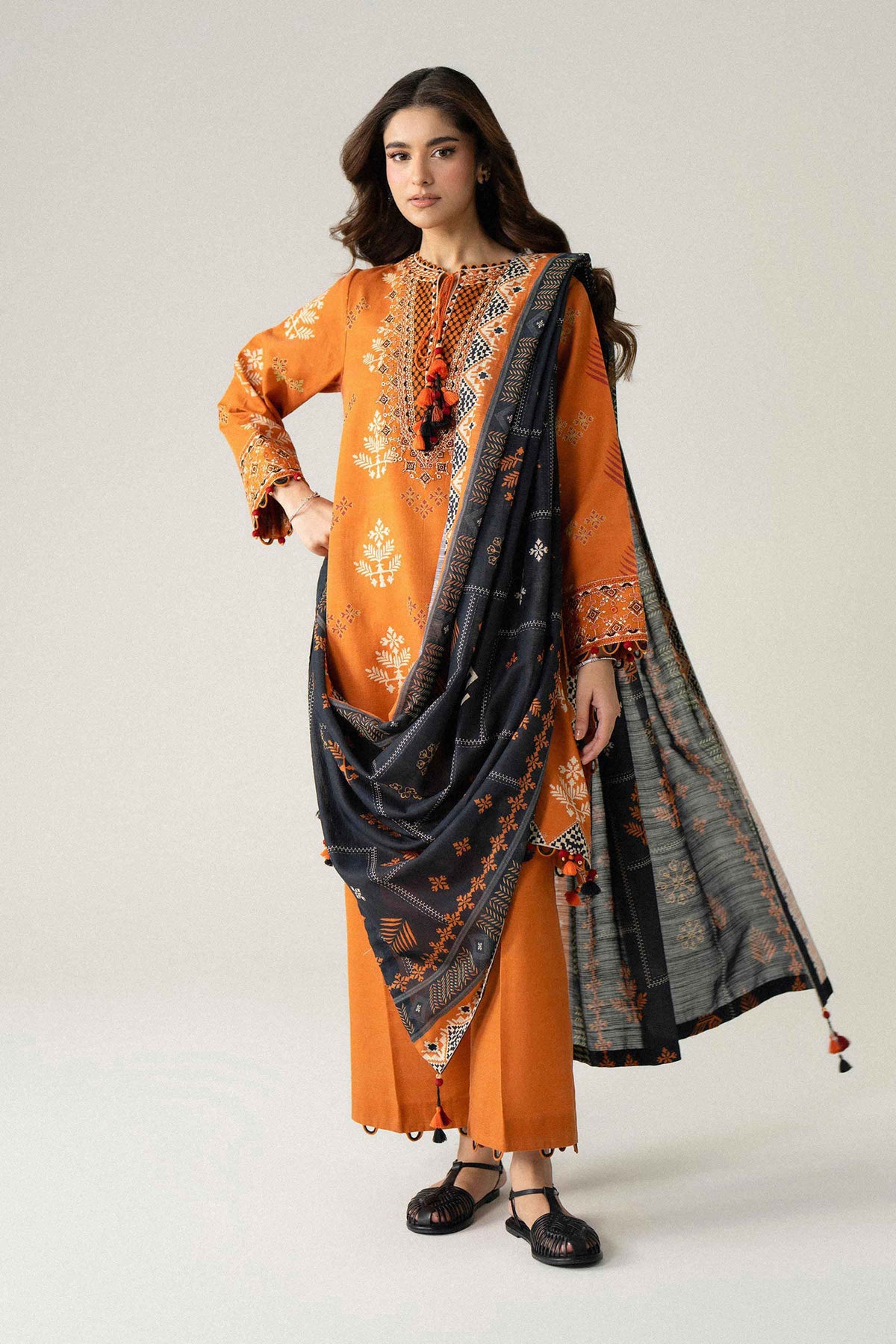 3 Piece - Printed Embroidered Suit - U3PE-NISHA26WV1-18 for Women - Unstitched Collection | Nishat | Shop Online