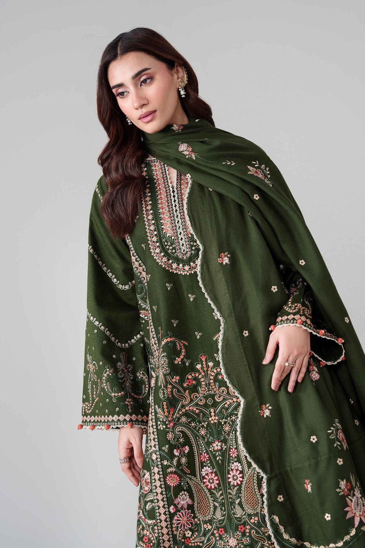 3 Piece - Printed Embroidered Suit - U3PE-NISHA26WV1-180