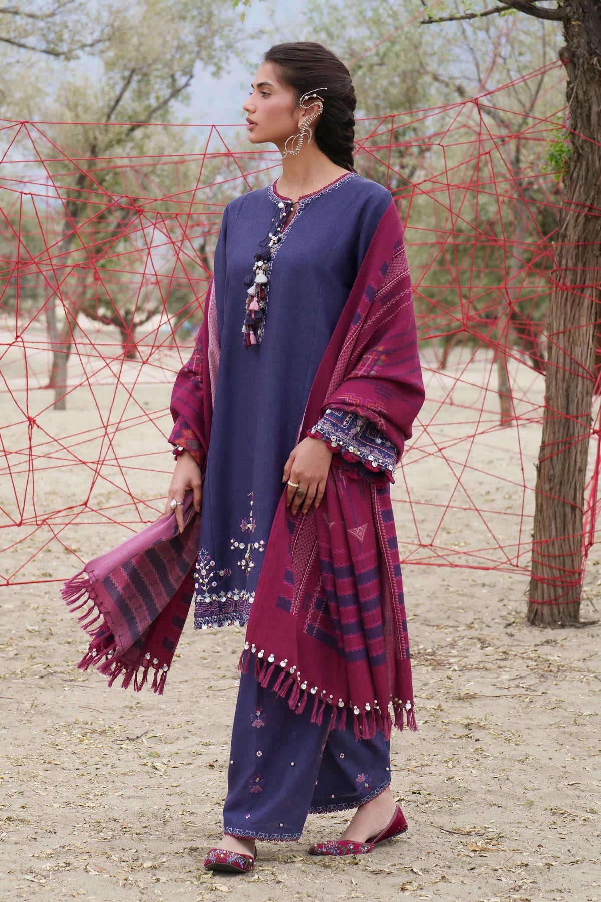 3 Piece - Printed Embroidered Suit - U3PE-NISHA26WV1-196