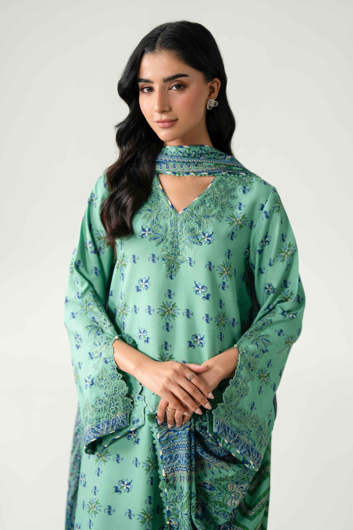 3 Piece - Printed Embroidered Suit - U3PE-NISHA26WV1-2 for Women - Unstitched Collection | Nishat | Shop Online