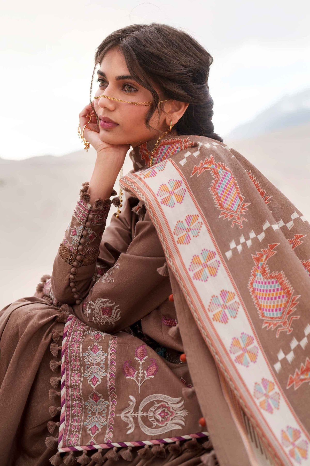 3 Piece - Printed Embroidered Suit - U3PE-NISHA26WV1-201