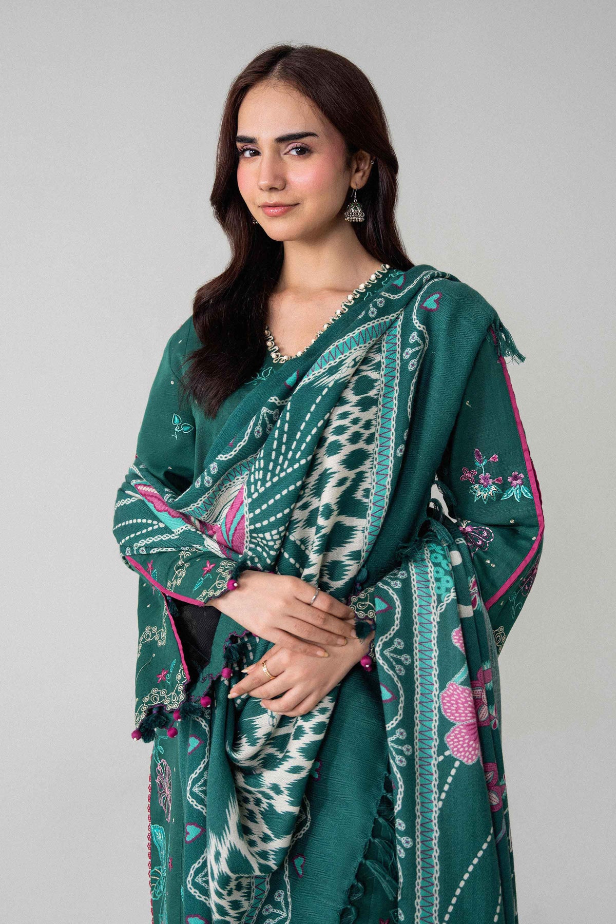 3 Piece - Printed Embroidered Suit - U3PE-NISHA26WV1-211