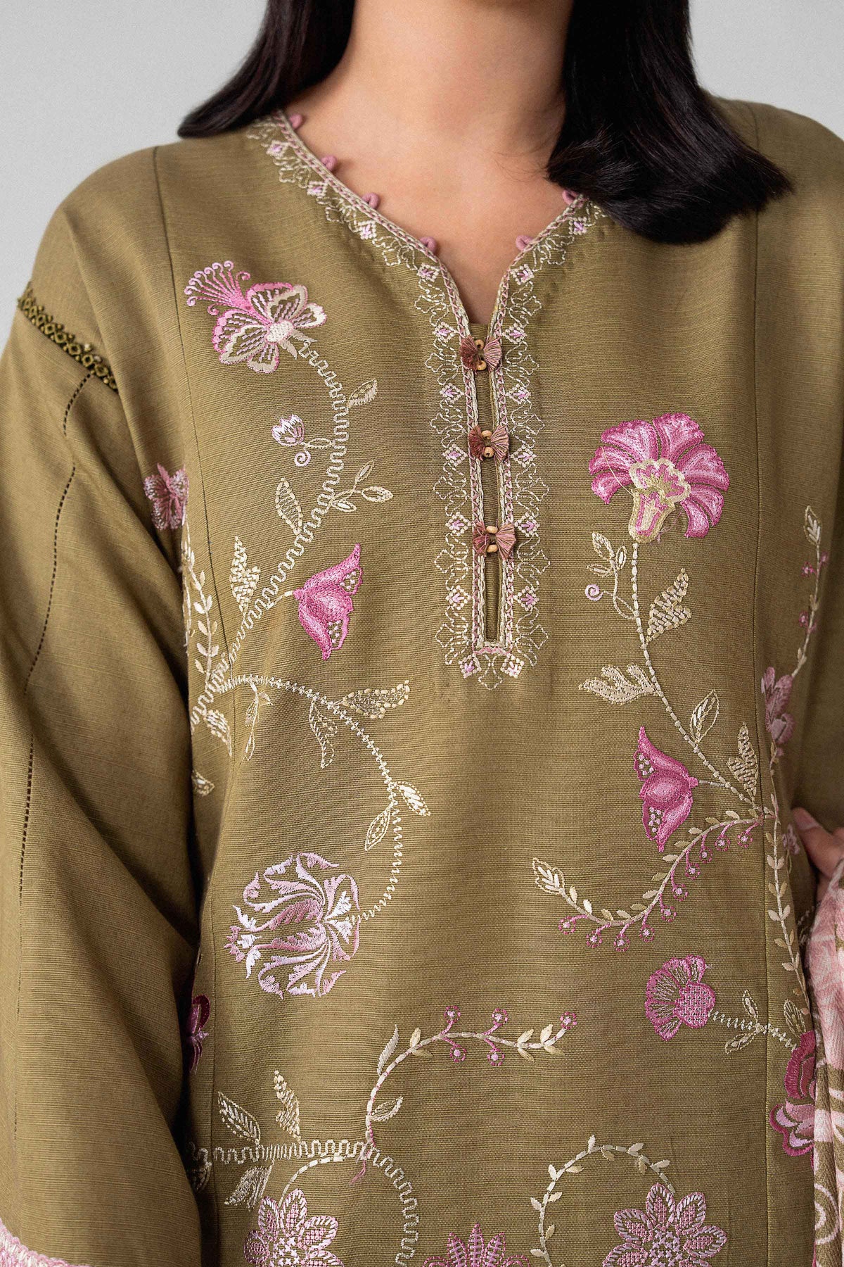 3 Piece - Printed Embroidered Suit - U3PE-NISHA26WV1-214