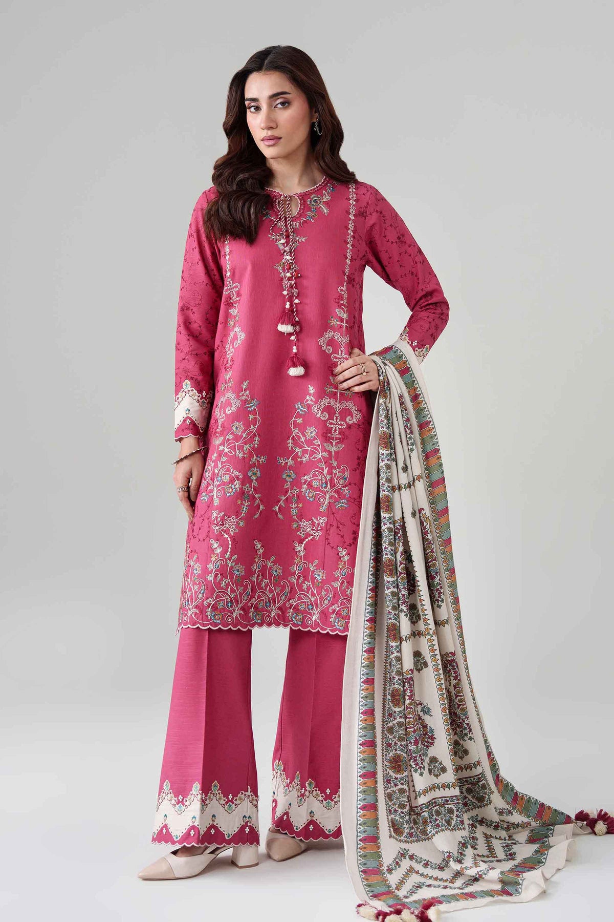3 Piece - Printed Embroidered Suit - U3PE-NISHA26WV1-215