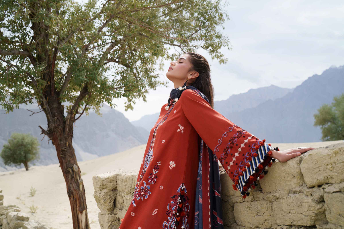3 Piece - Printed Embroidered Suit - U3PE-NISHA26WV1-217