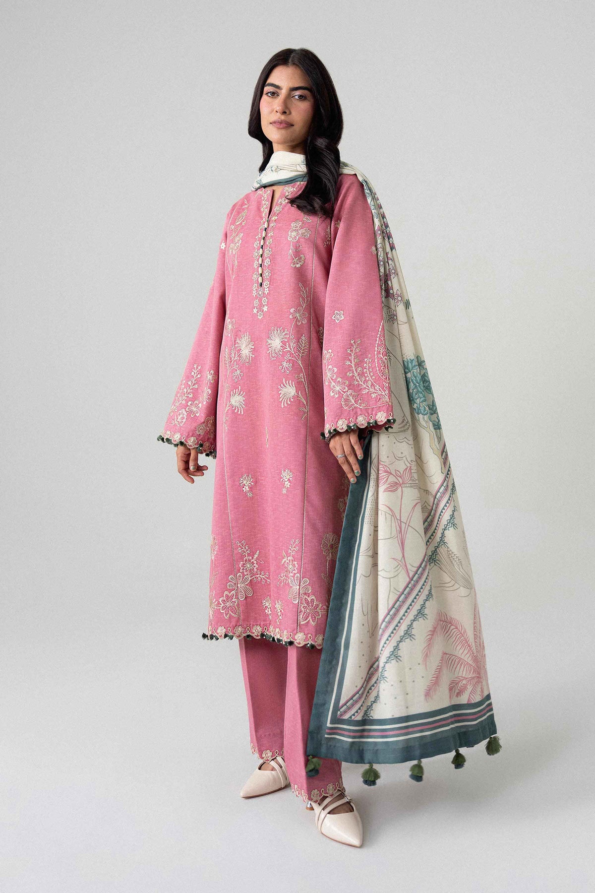 3 Piece - Printed Embroidered Suit - U3PE-NISHA26WV1-219