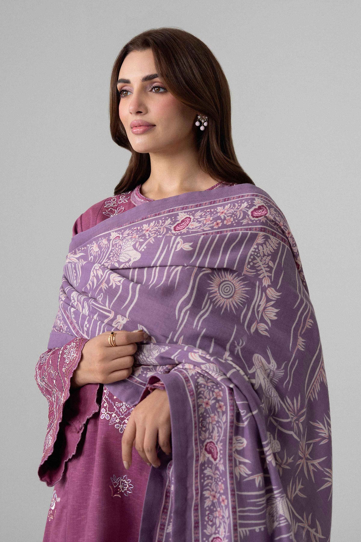 3 Piece - Printed Embroidered Suit - U3PE-NISHA26WV1-223