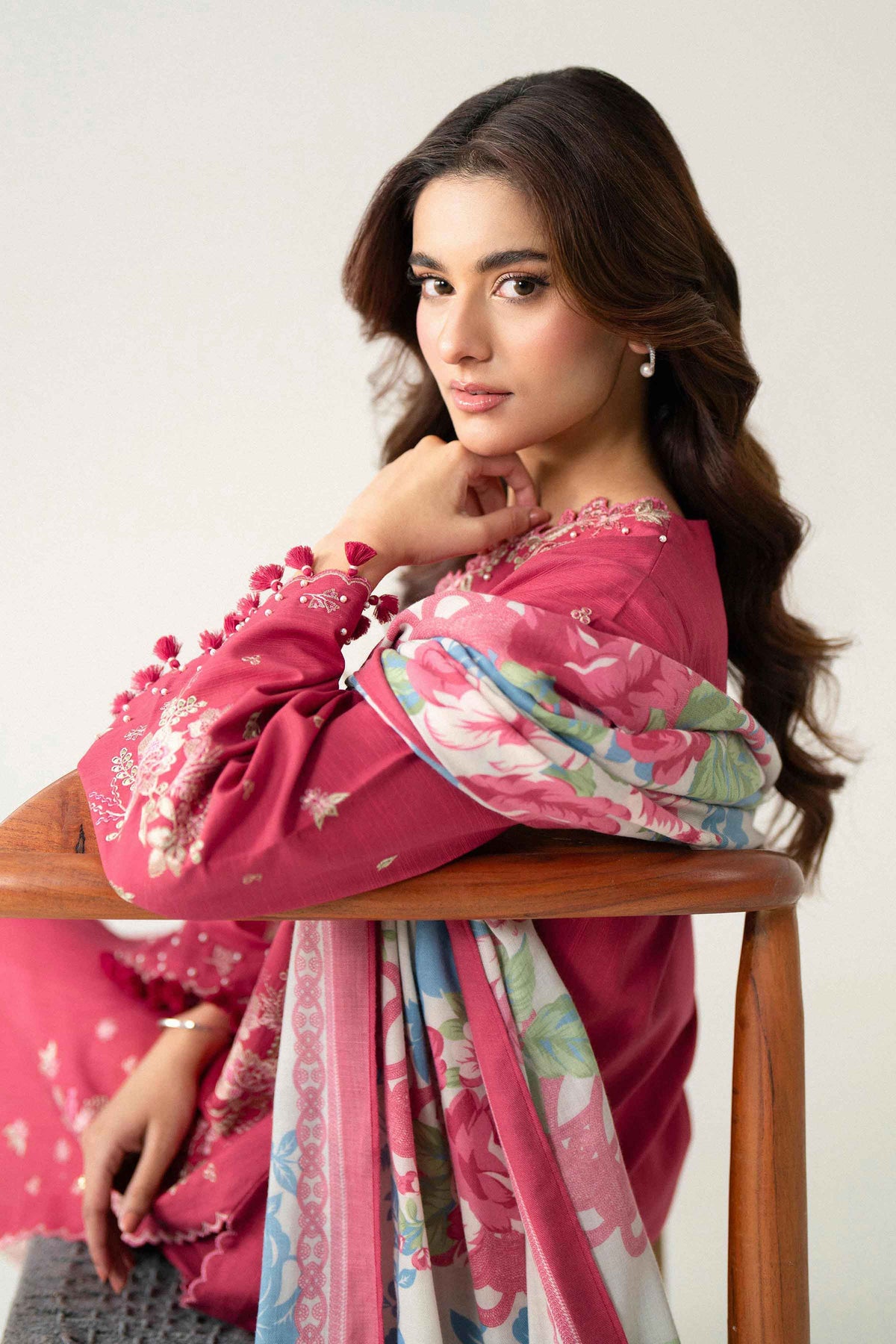 3 Piece - Printed Embroidered Suit - U3PE-NISHA26WV1-225