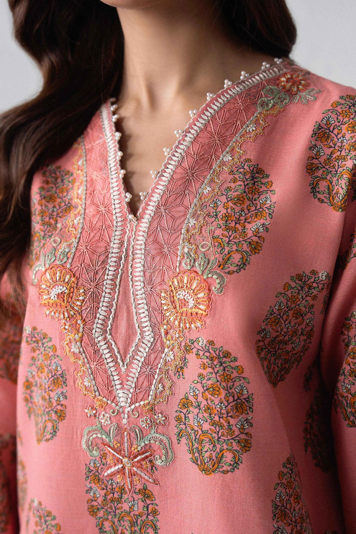 3 Piece - Printed Embroidered Suit - U3PE-NISHA26WV1-26 for Women - Unstitched Collection | Nishat | Shop Online
