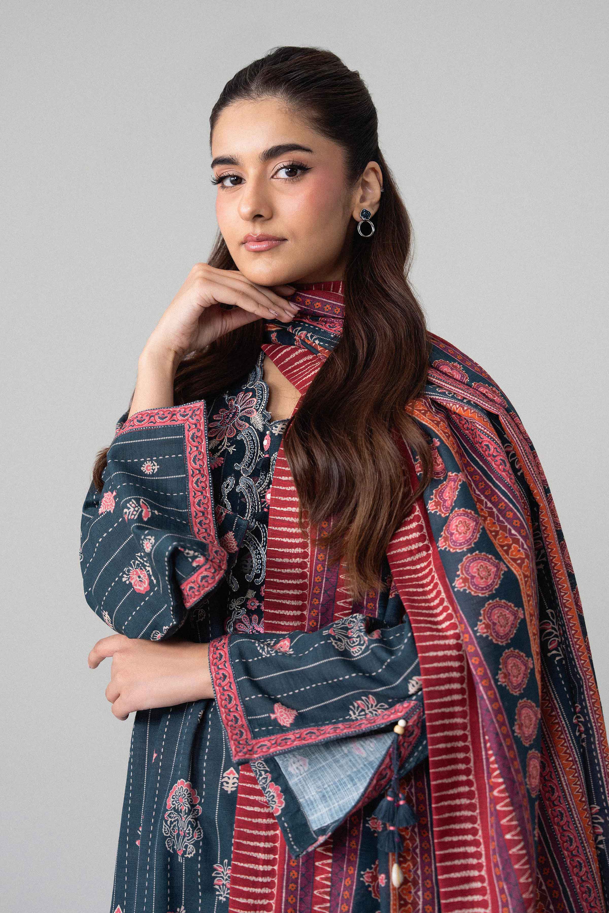 3 Piece - Printed Embroidered Suit - U3PE-NISHA26WV1-28 for Women - Unstitched Collection | Nishat | Shop Online