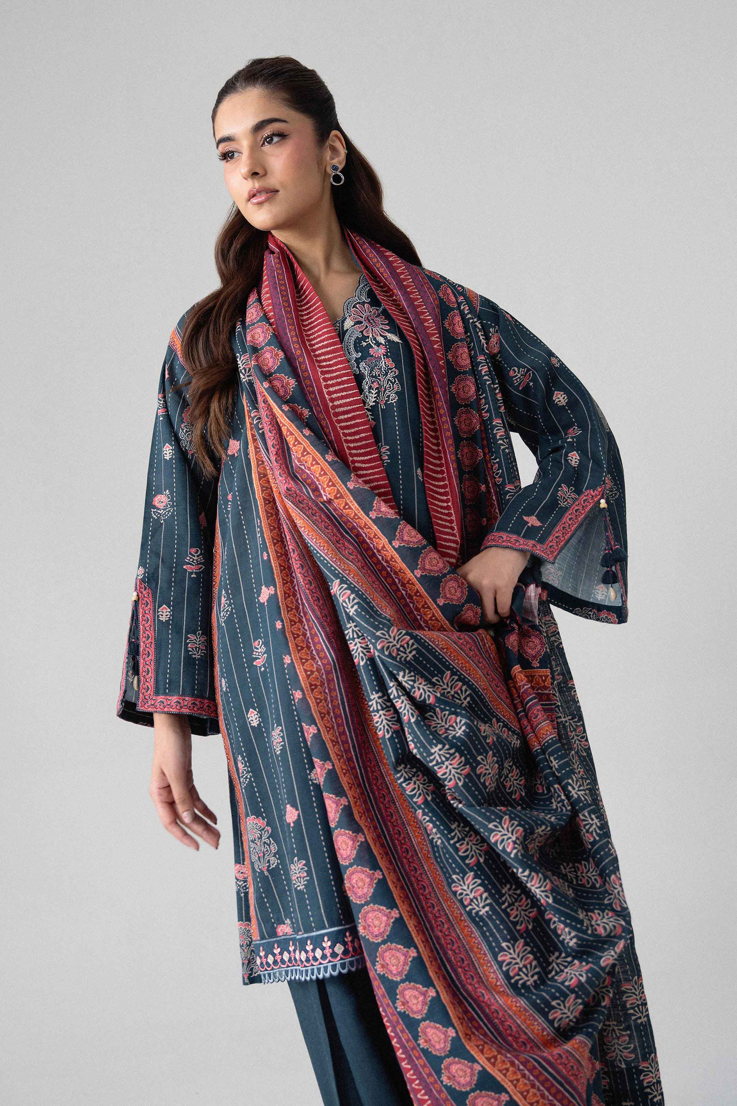 3 Piece - Printed Embroidered Suit - U3PE-NISHA26WV1-28 for Women - Unstitched Collection | Nishat | Shop Online