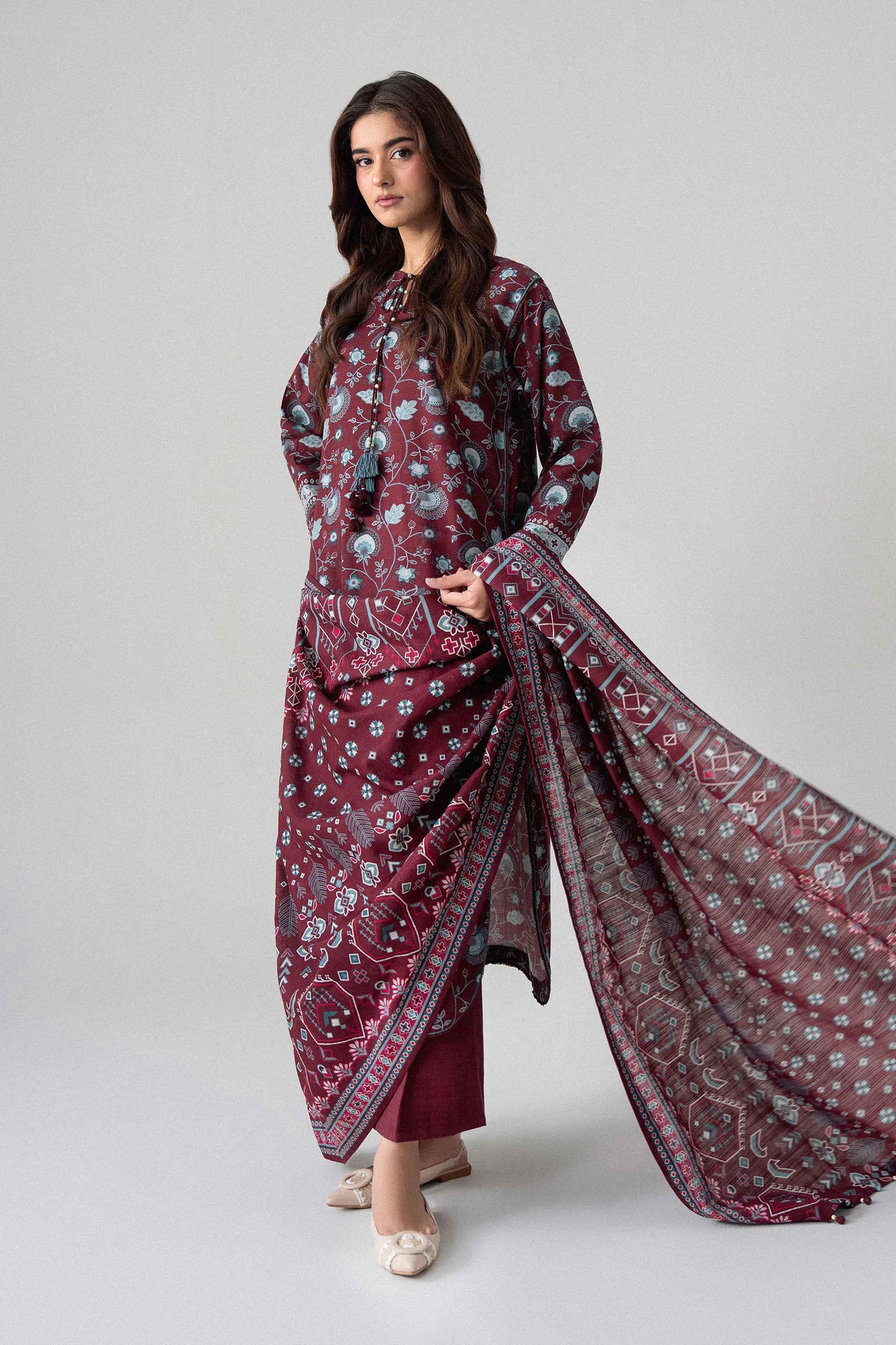 3 Piece - Printed Embroidered Suit - U3PE-NISHA26WV1-31 for Women - Unstitched Collection | Nishat | Shop Online