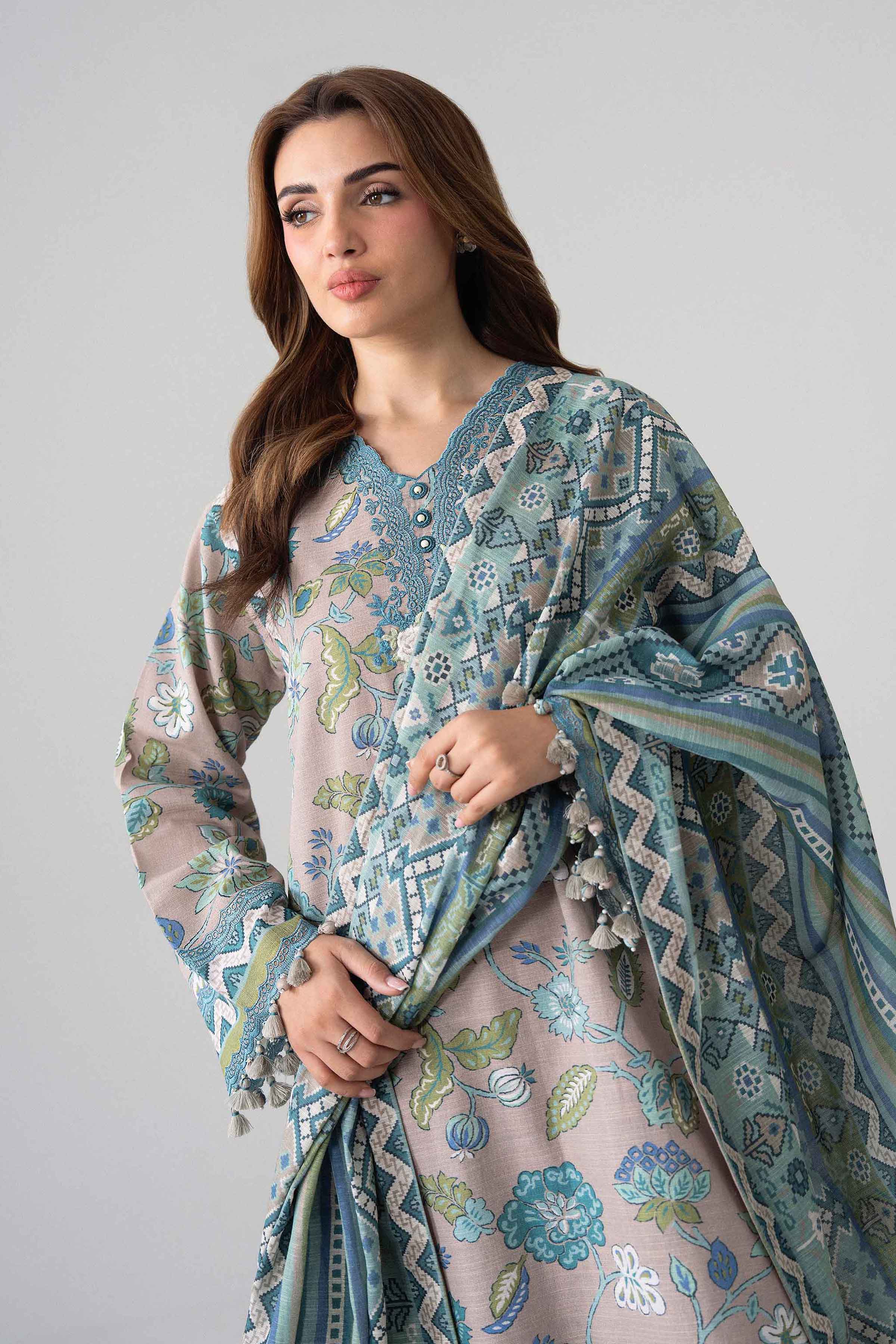 3 Piece - Printed Embroidered Suit - U3PE-NISHA26WV1-33 for Women - Unstitched Collection | Nishat | Shop Online