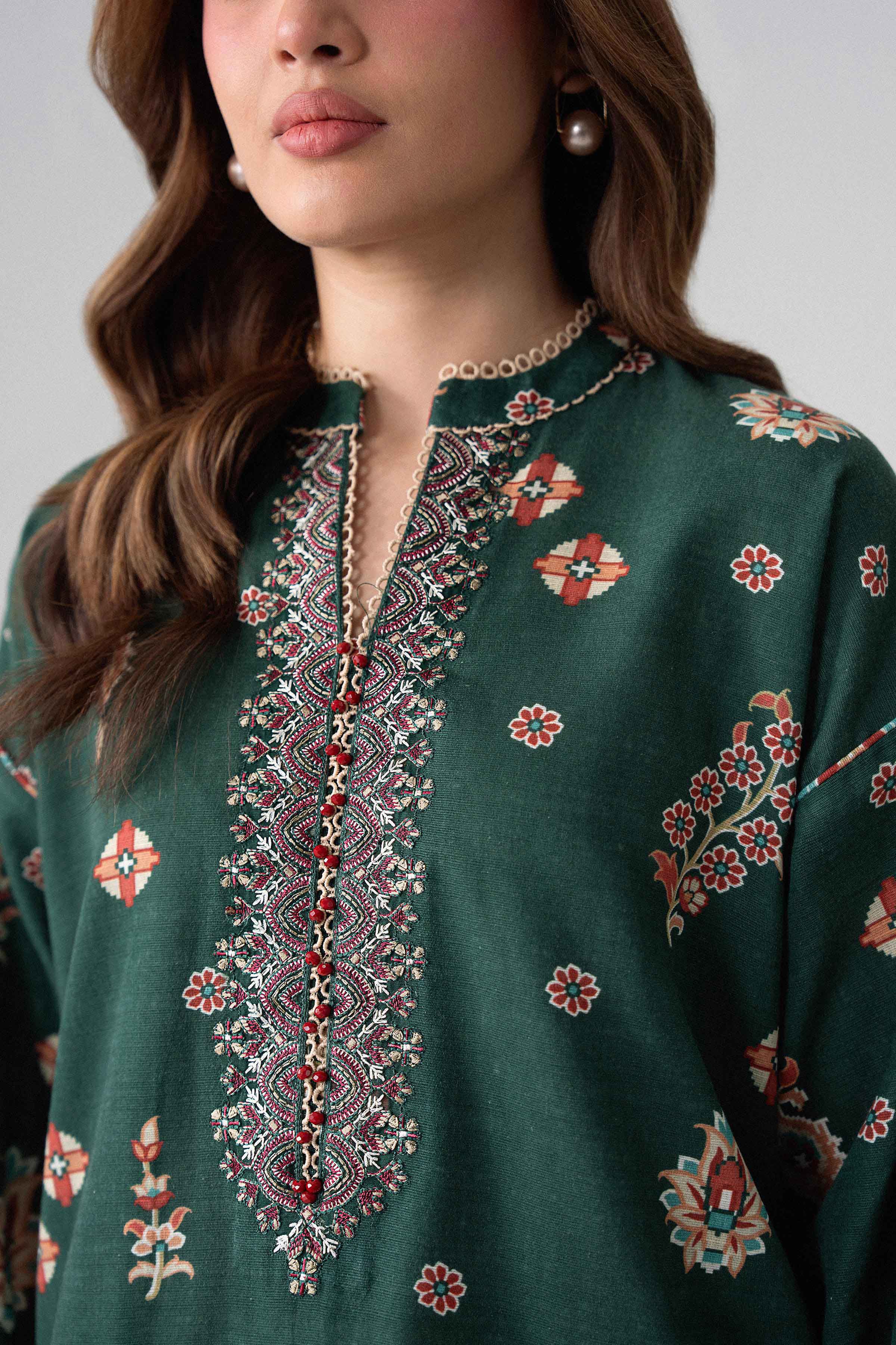 3 Piece - Printed Embroidered Suit - U3PE-NISHA26WV1-34 for Women - Unstitched Collection | Nishat | Shop Online