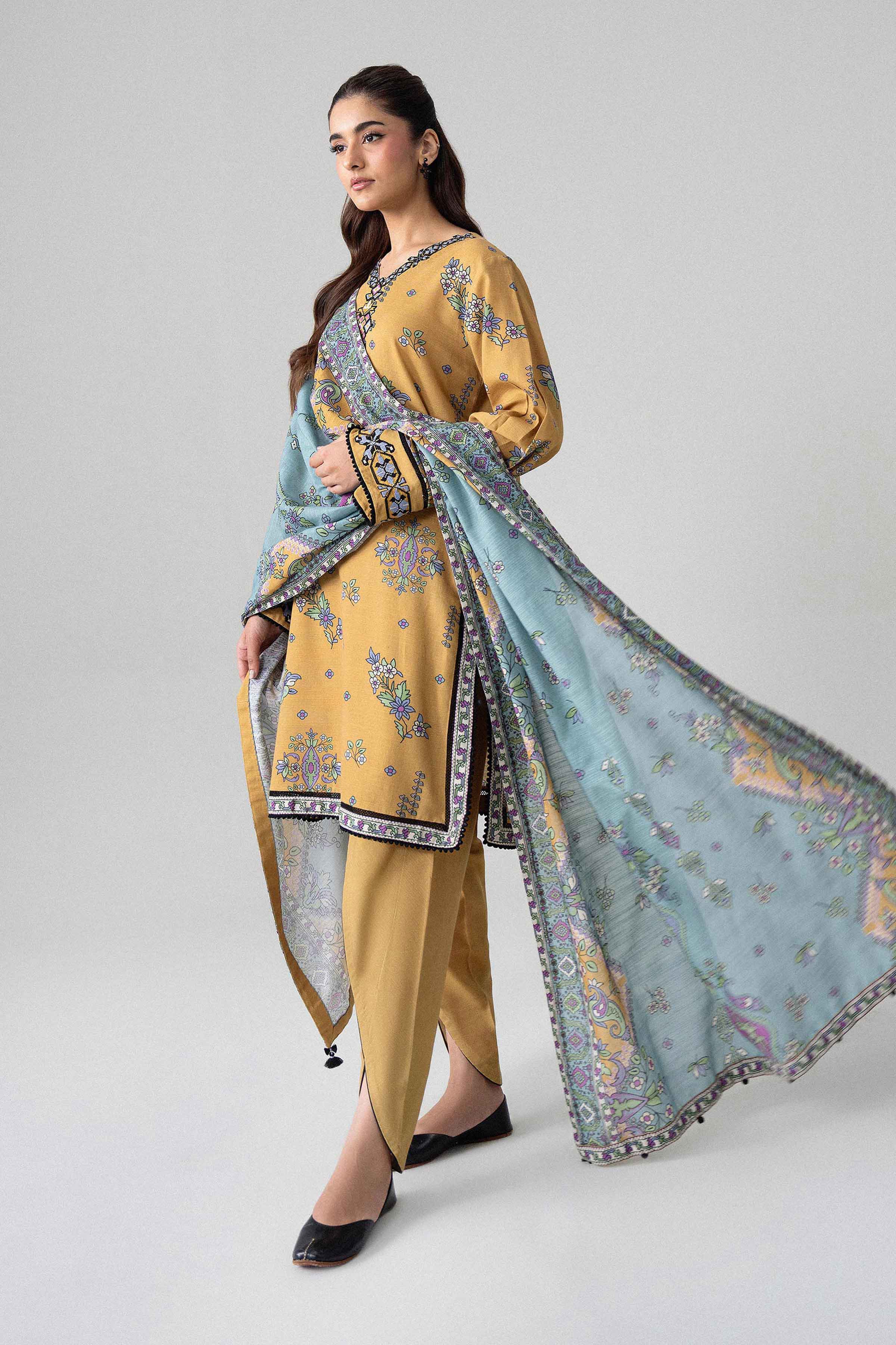 3 Piece - Printed Embroidered Suit - U3PE-NISHA26WV1-35 for Women - Unstitched Collection | Nishat | Shop Online